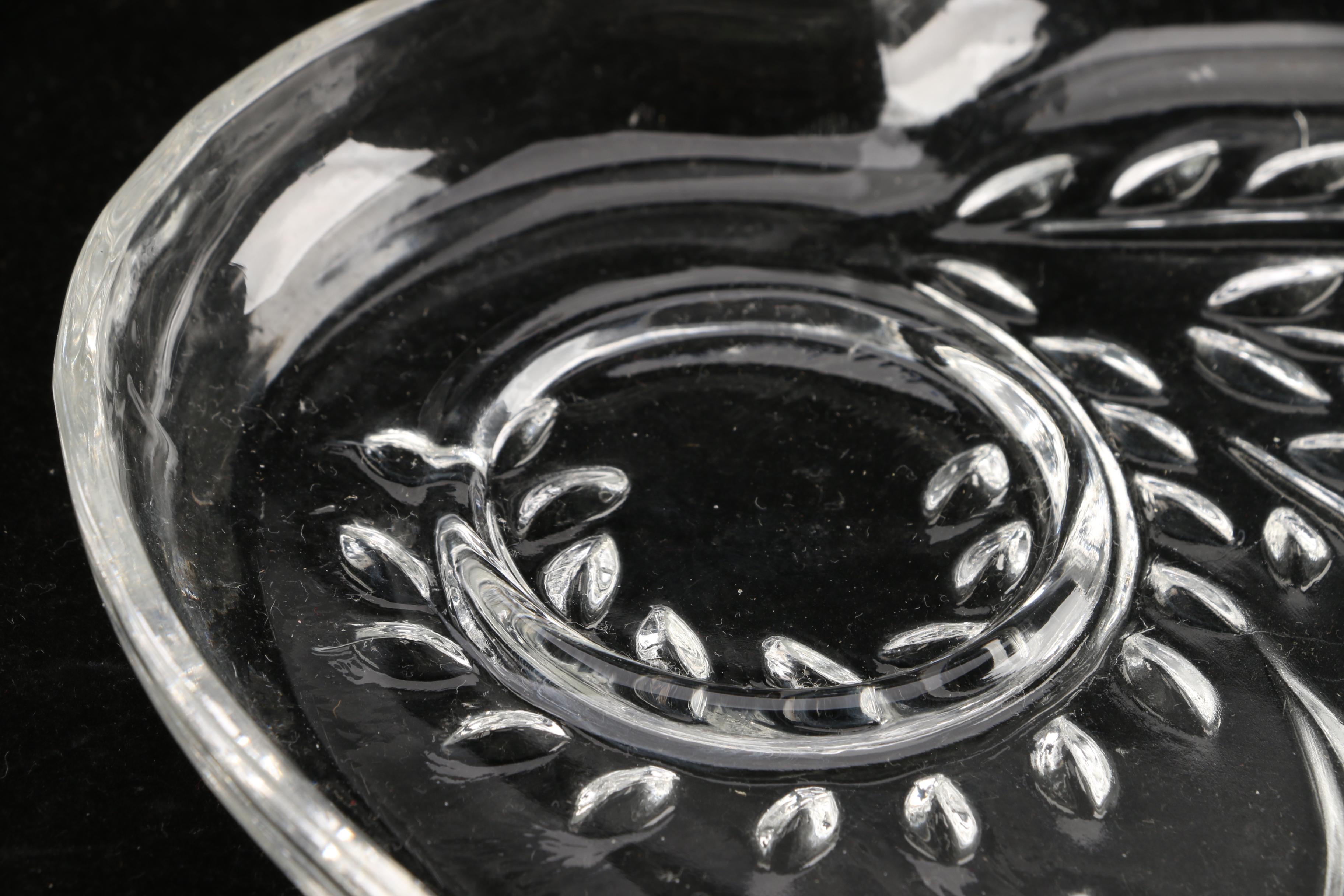 Collection of Pressed Glass Cocktail Plates