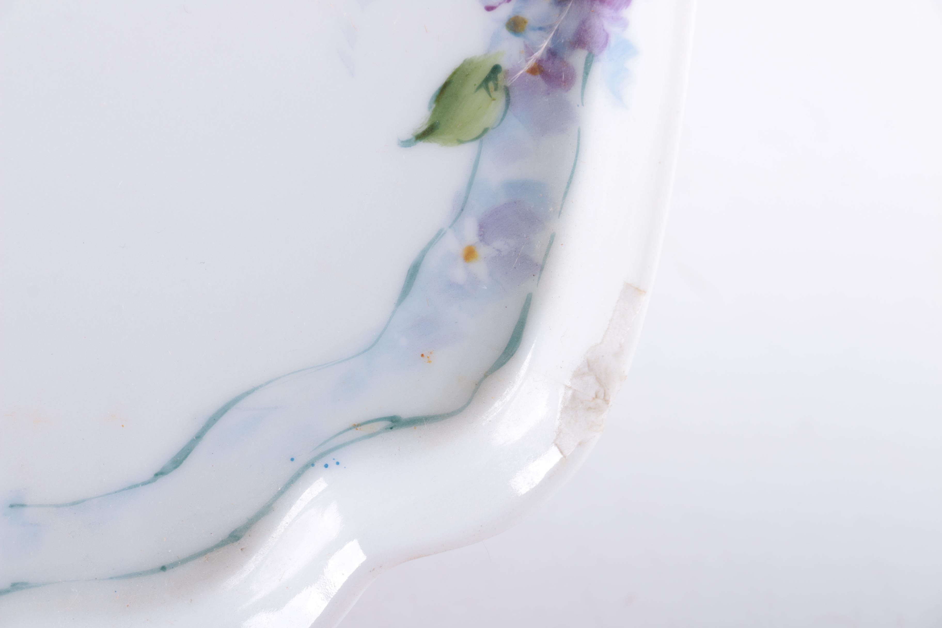 Vintage Hand-painted Nippon Porcelain Vanity Accessories