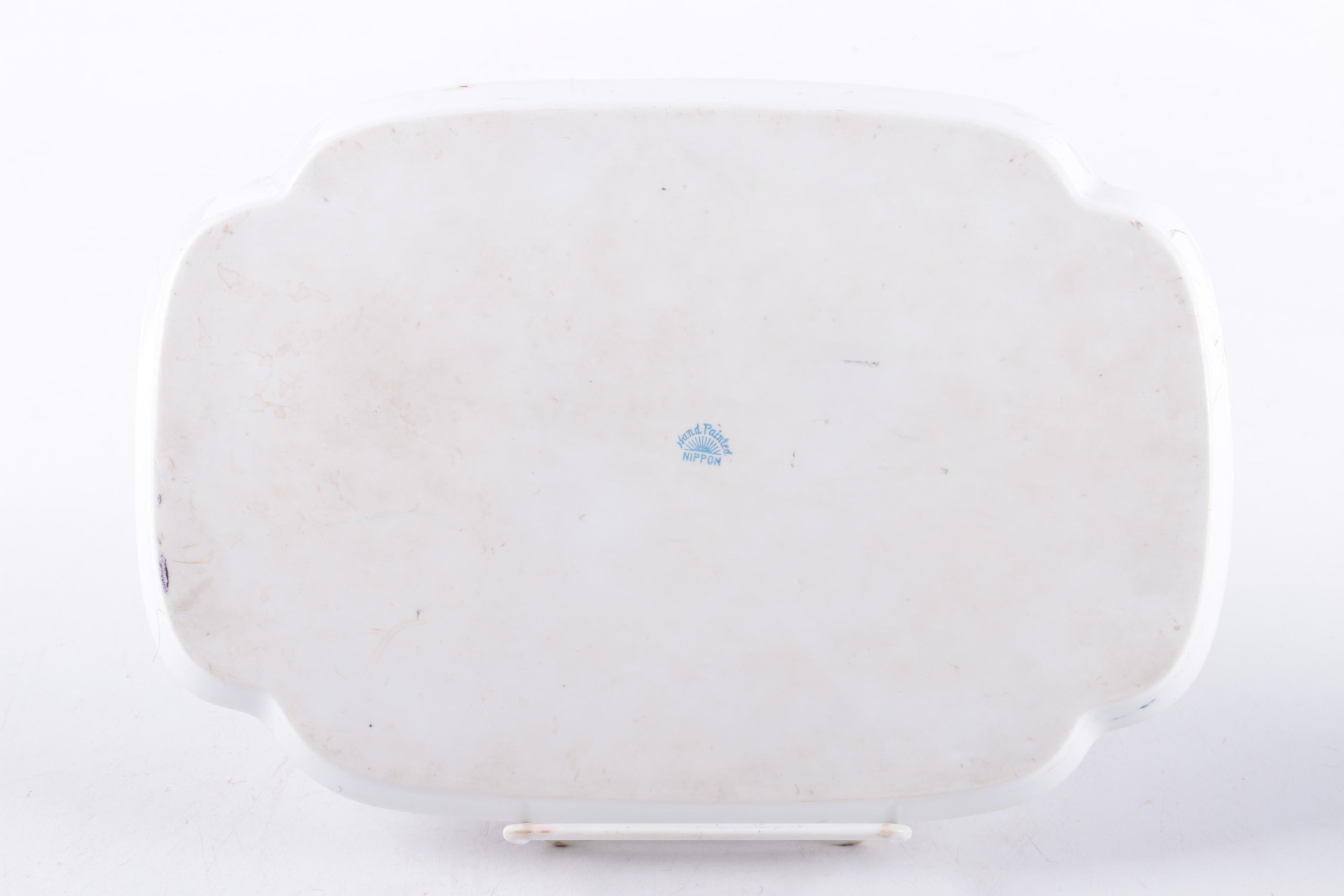 Vintage Hand-painted Nippon Porcelain Vanity Accessories