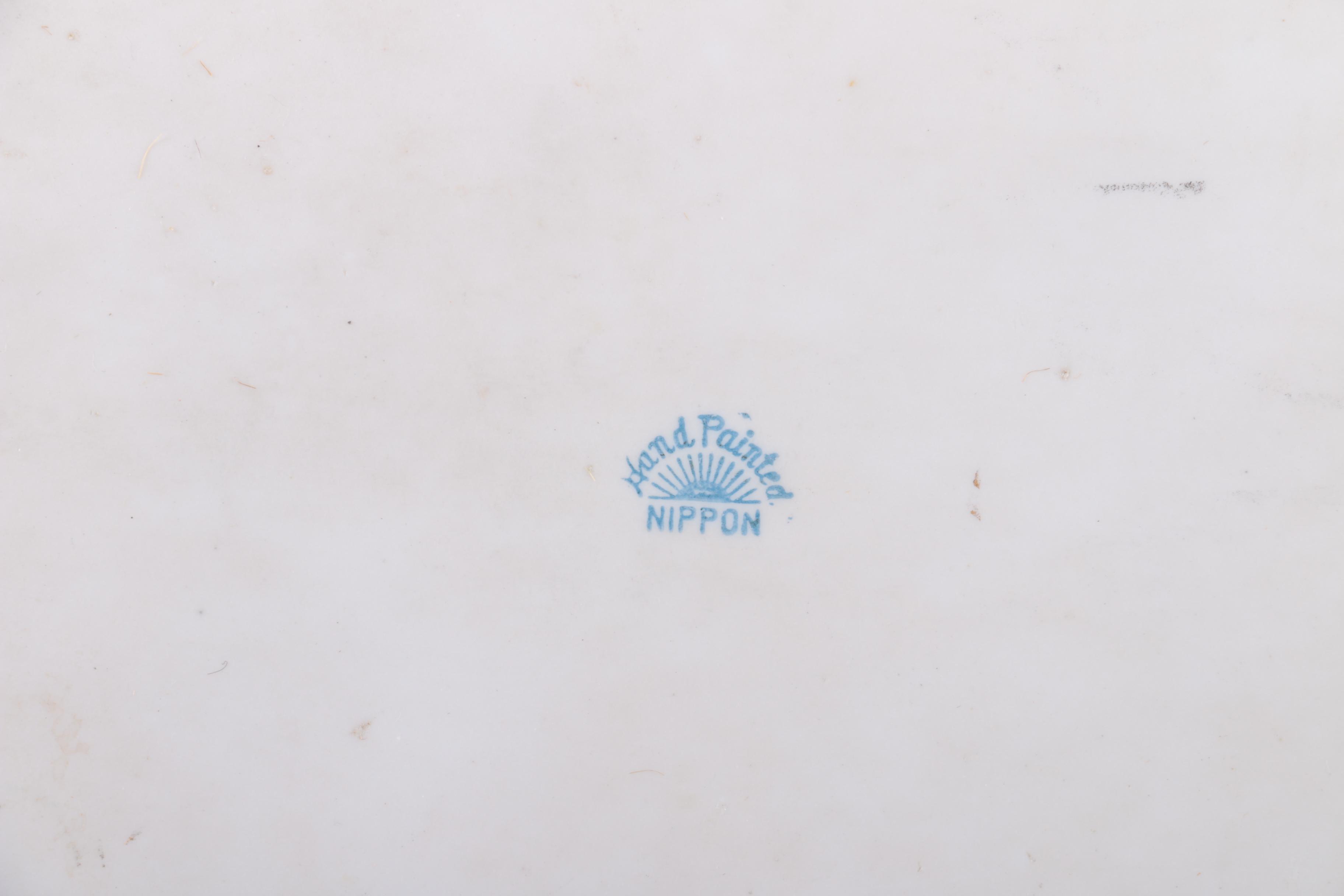 Vintage Hand-painted Nippon Porcelain Vanity Accessories