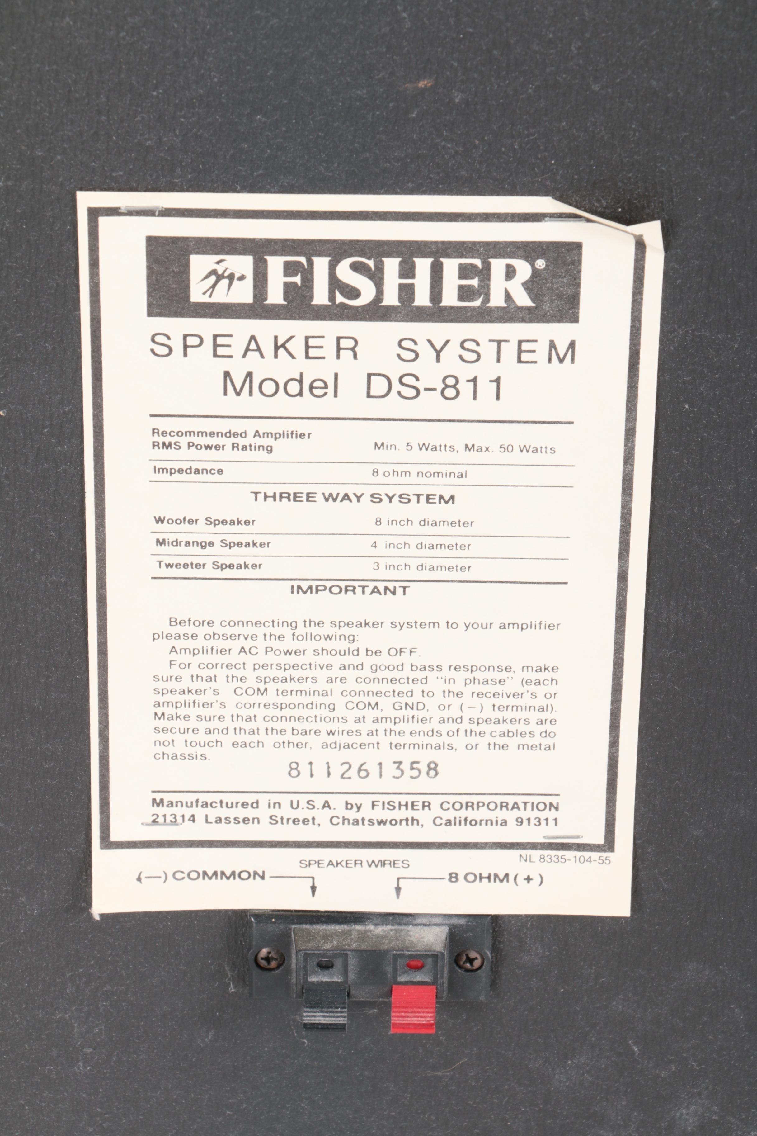 Fisher Stereo System and Speakers
