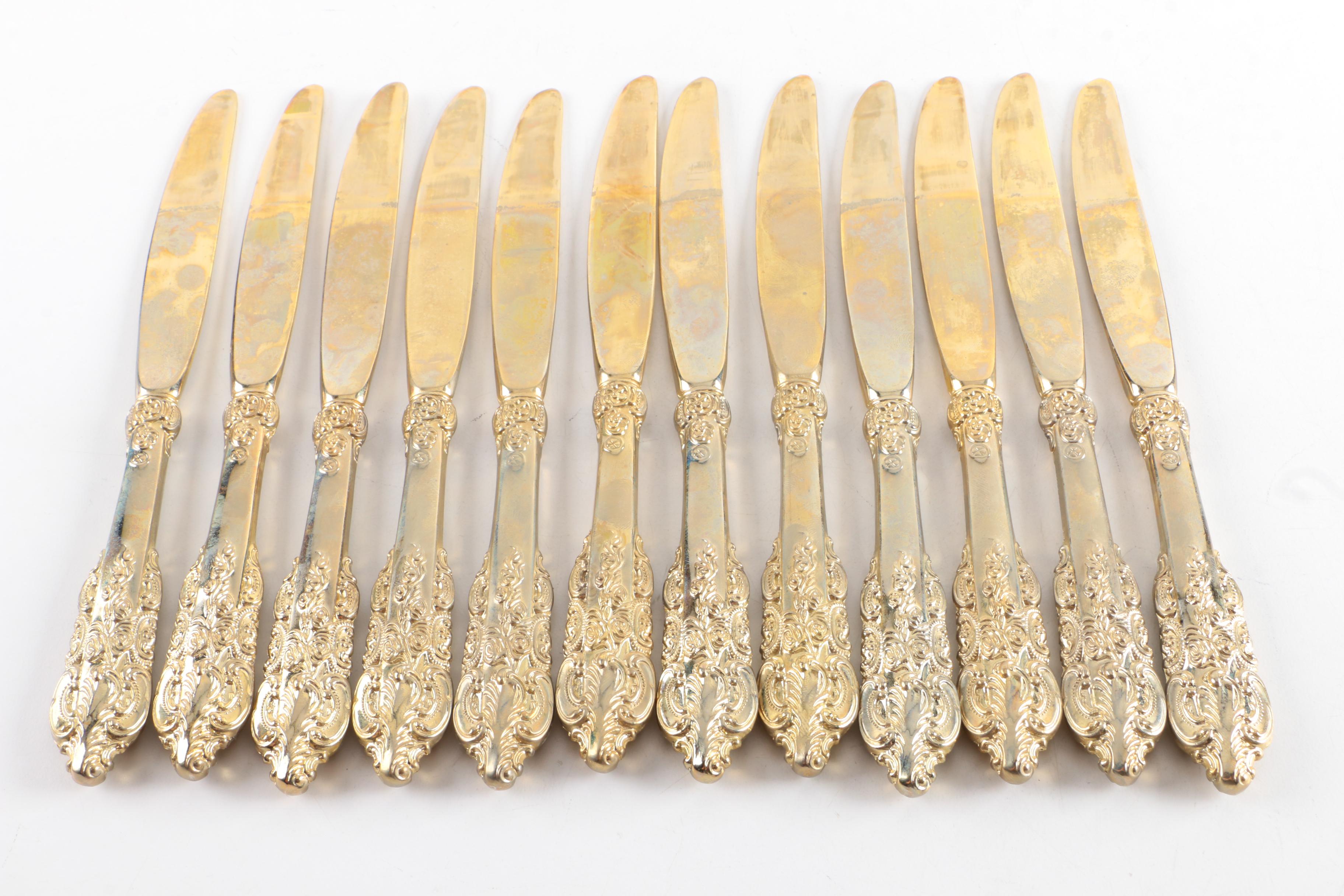 Godinger "Baroque" Gold Electroplate Flatware Set