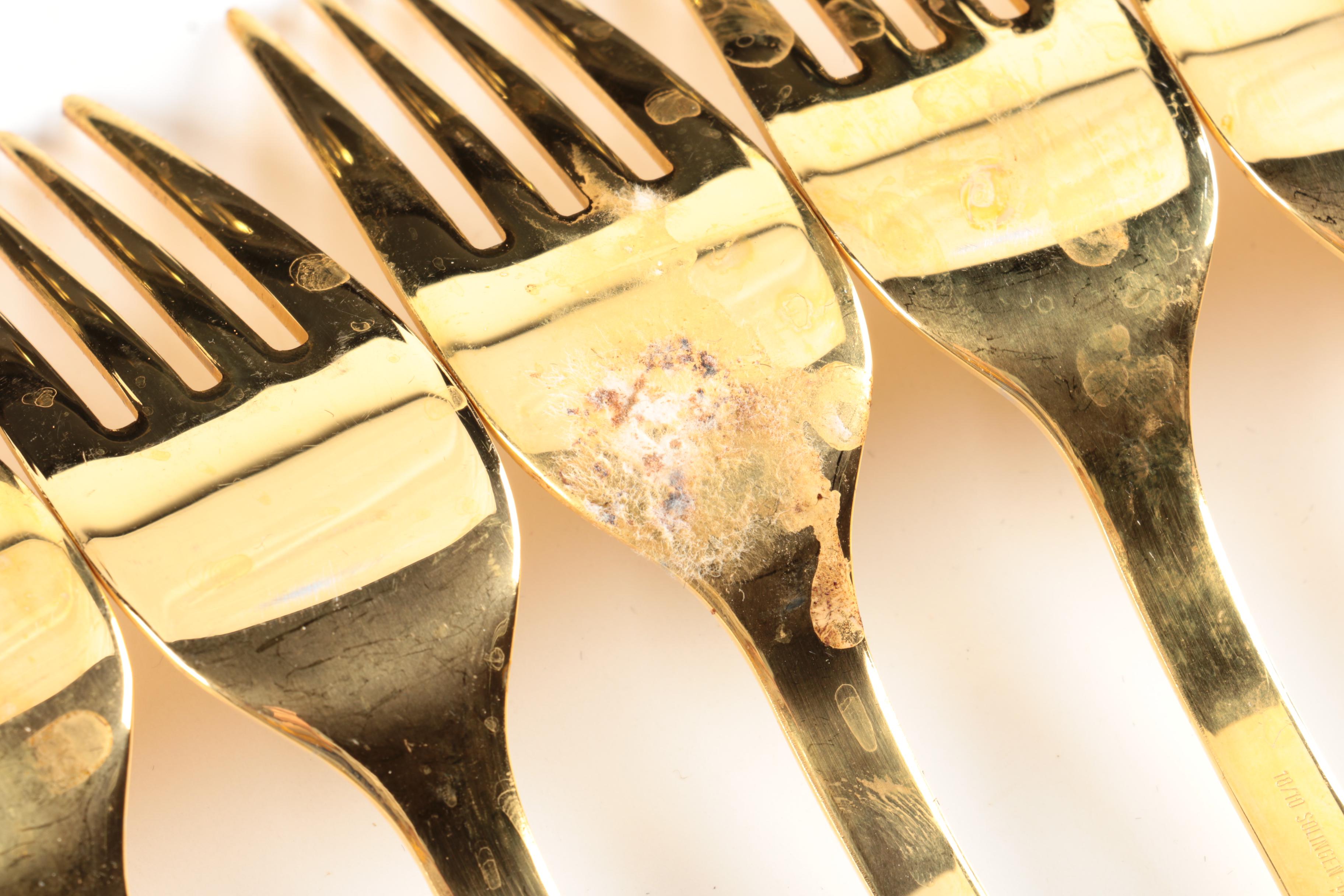 SBS Bestecke Solingen Gold-Plated Stainless Flatware Set