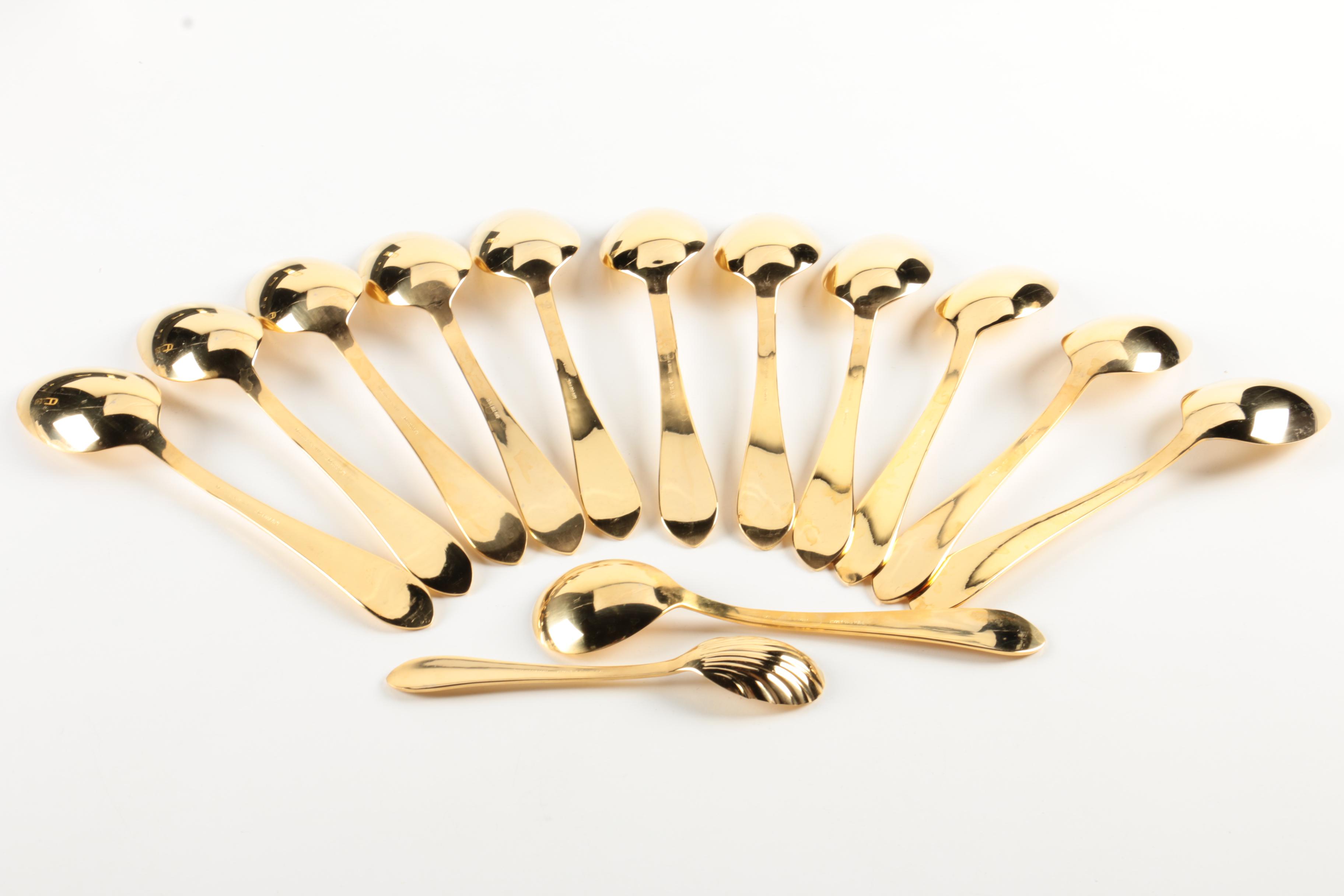 SBS Bestecke Solingen Gold-Plated Stainless Flatware Set