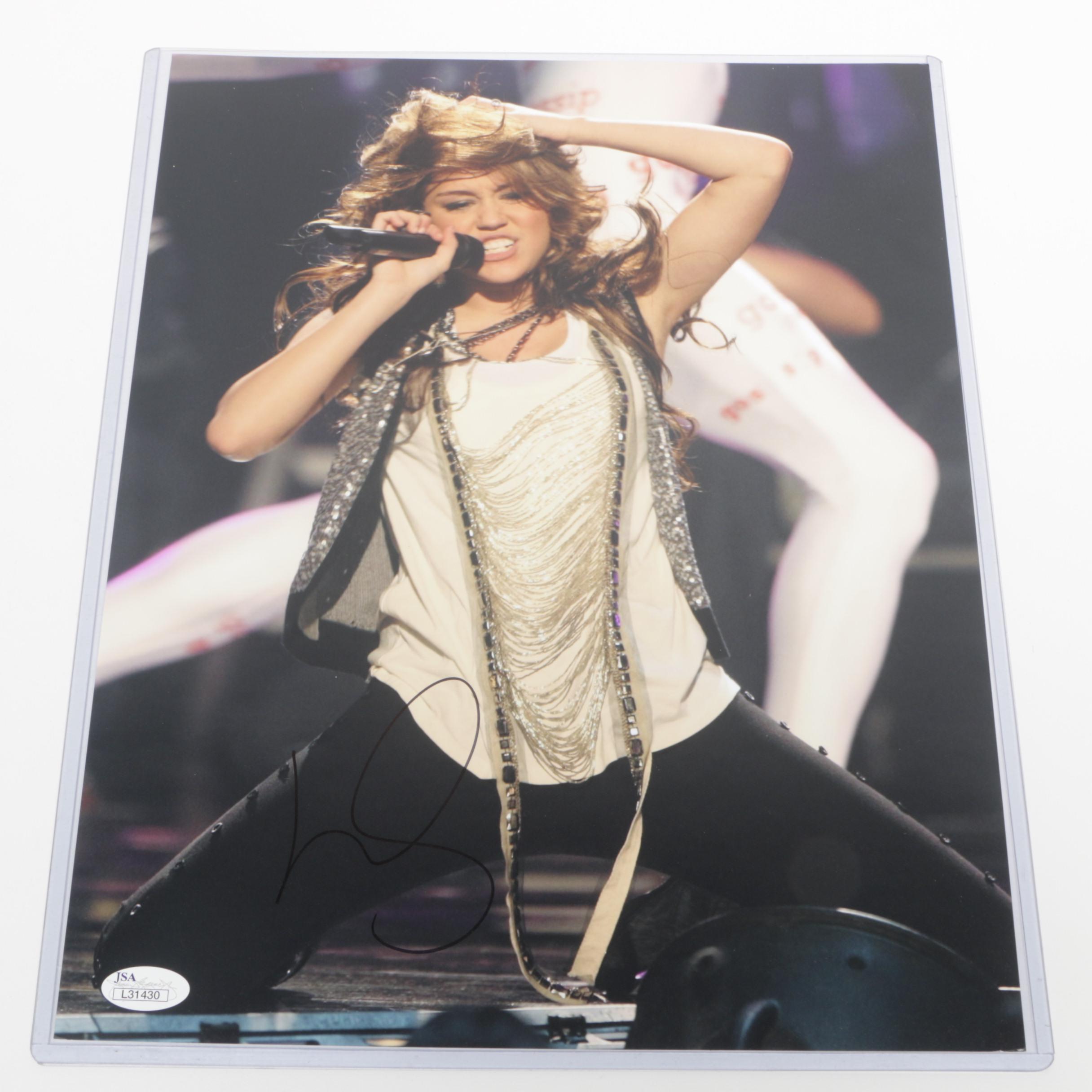 Miley Cryus Autographed Photo - JSA
