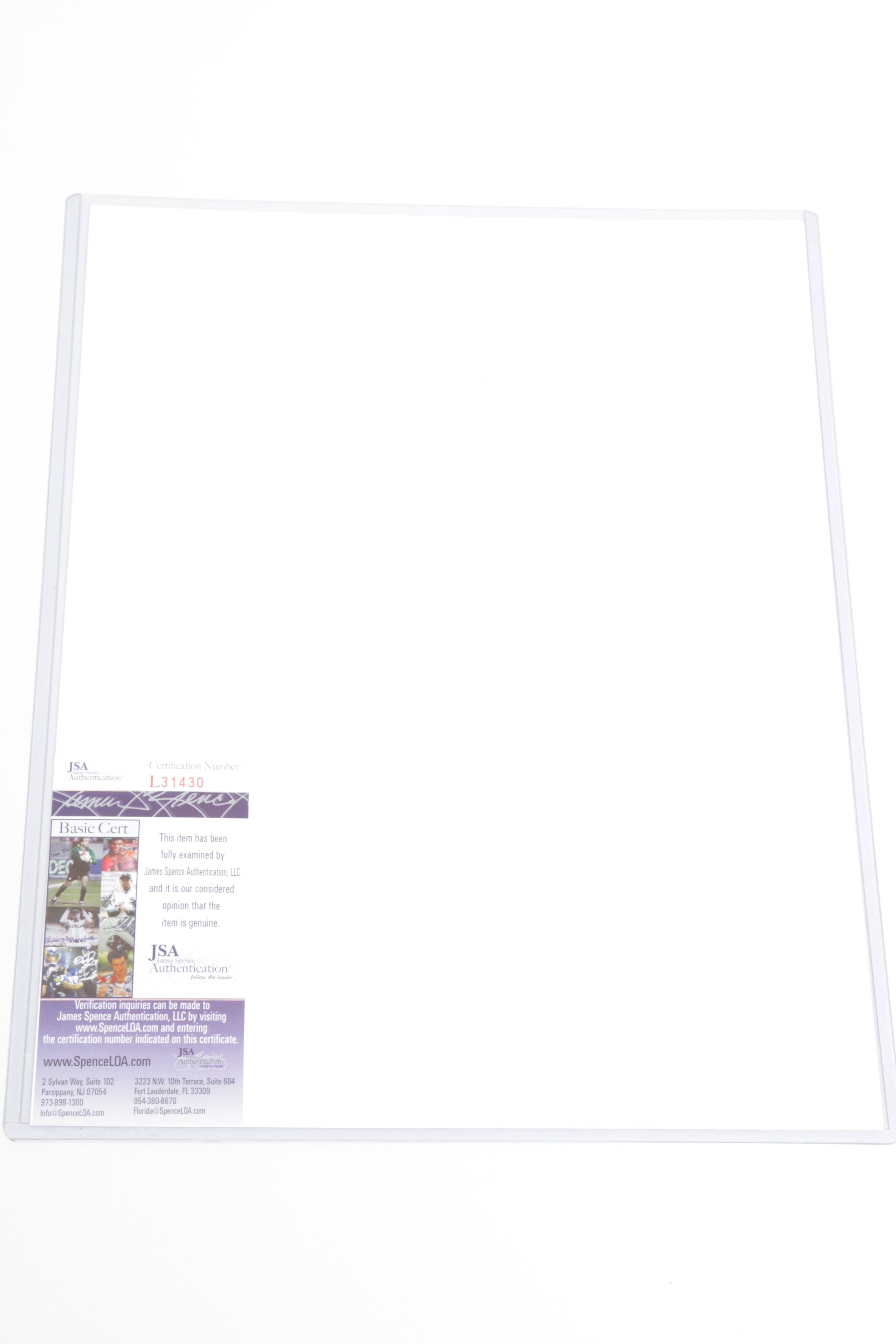 Miley Cryus Autographed Photo - JSA