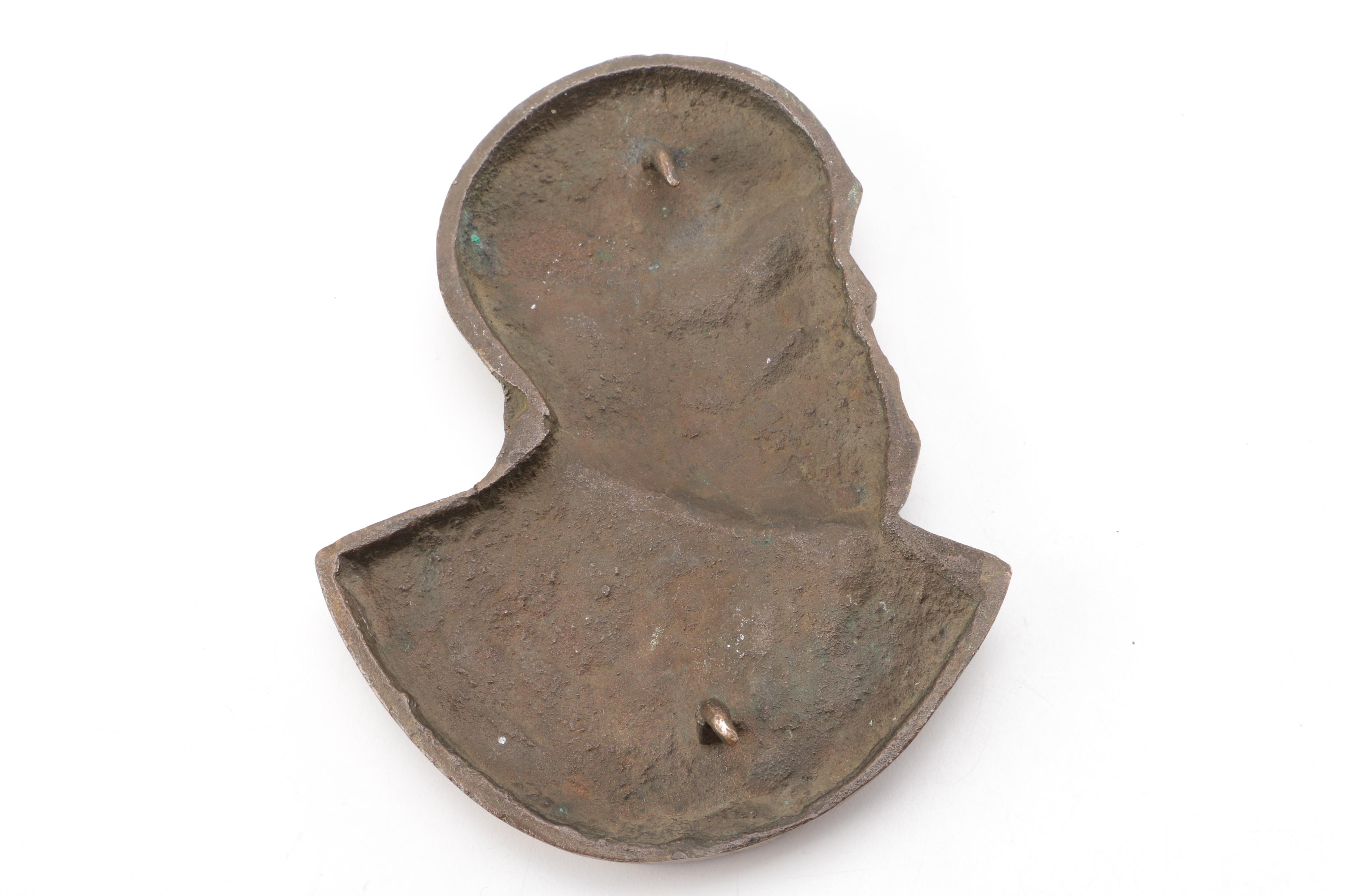 Bronze Bust Wall Plaque of U.S. President Rutherford B. Hayes