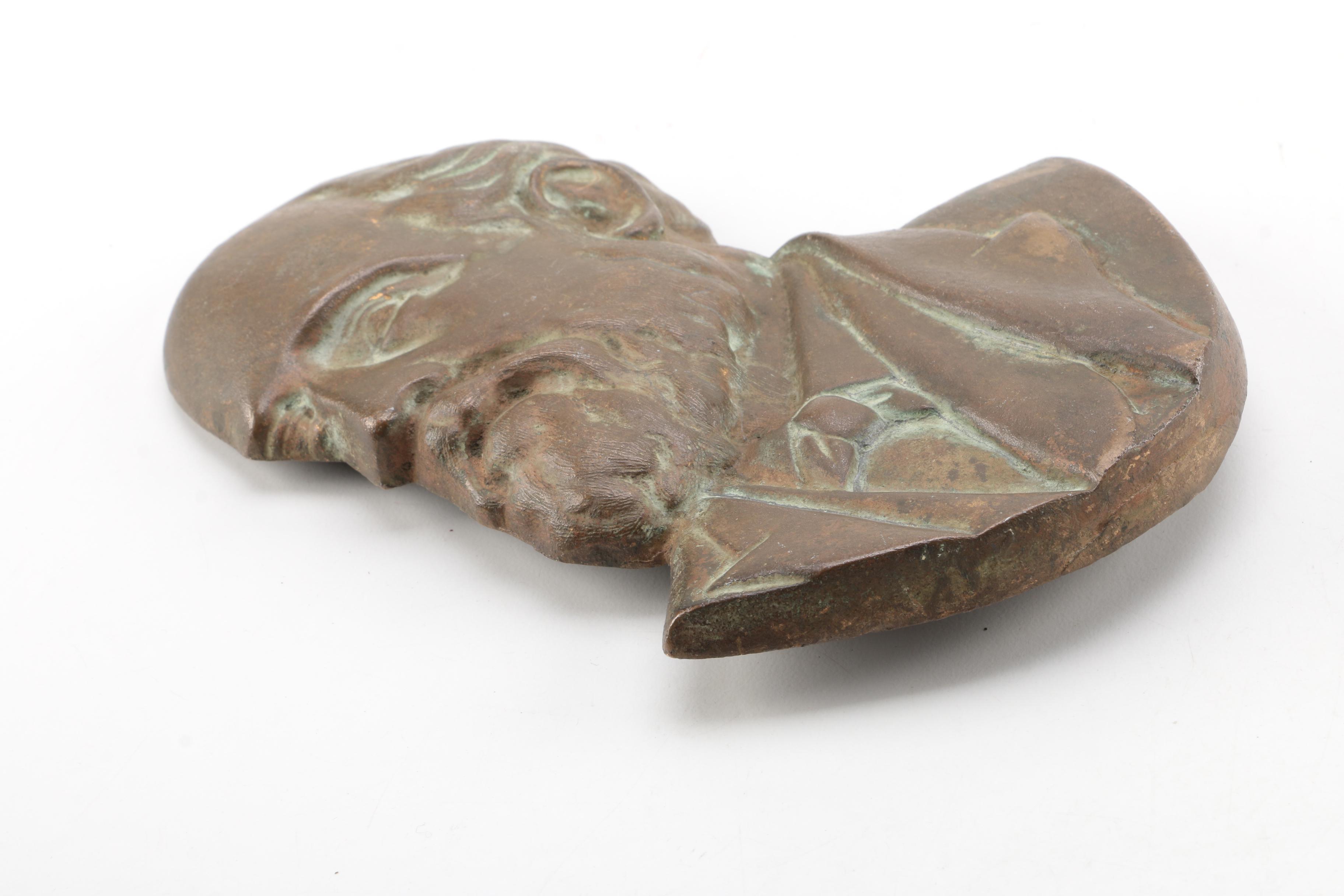 Bronze Bust Wall Plaque of U.S. President Rutherford B. Hayes