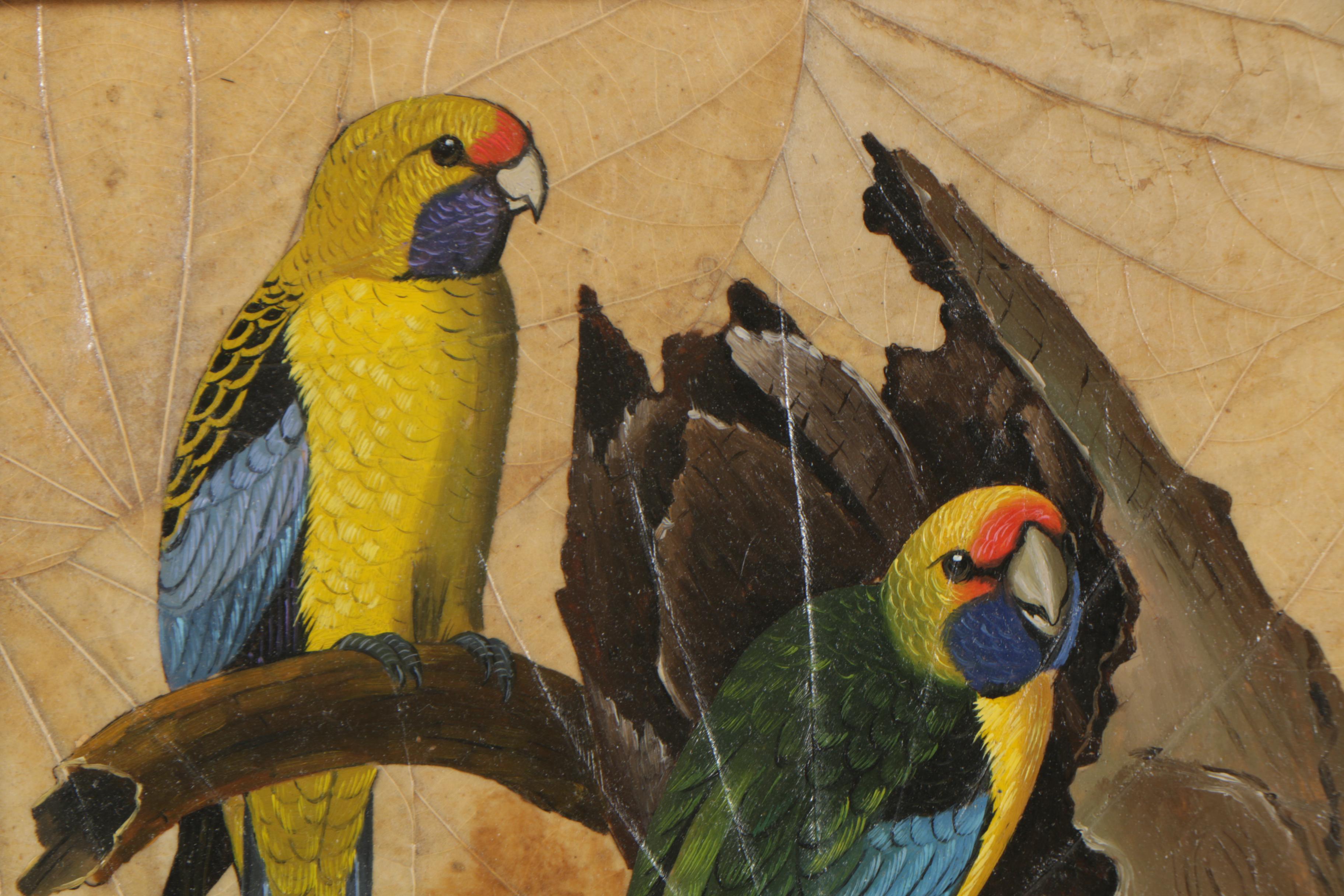 Narong Oil Painting on Leaves