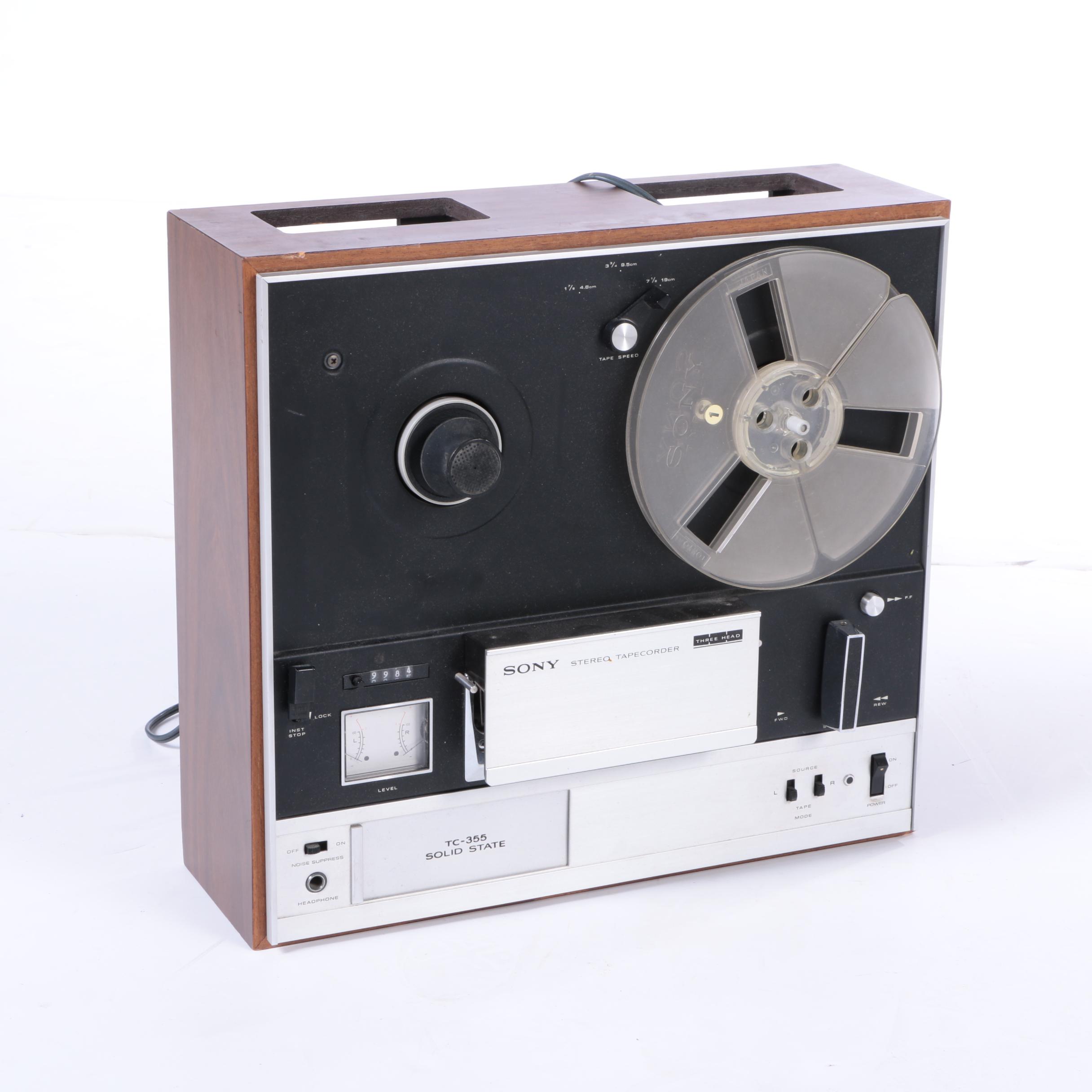 Sony Stereo Reel to Reel Recorder and Acoustic Research Speakers