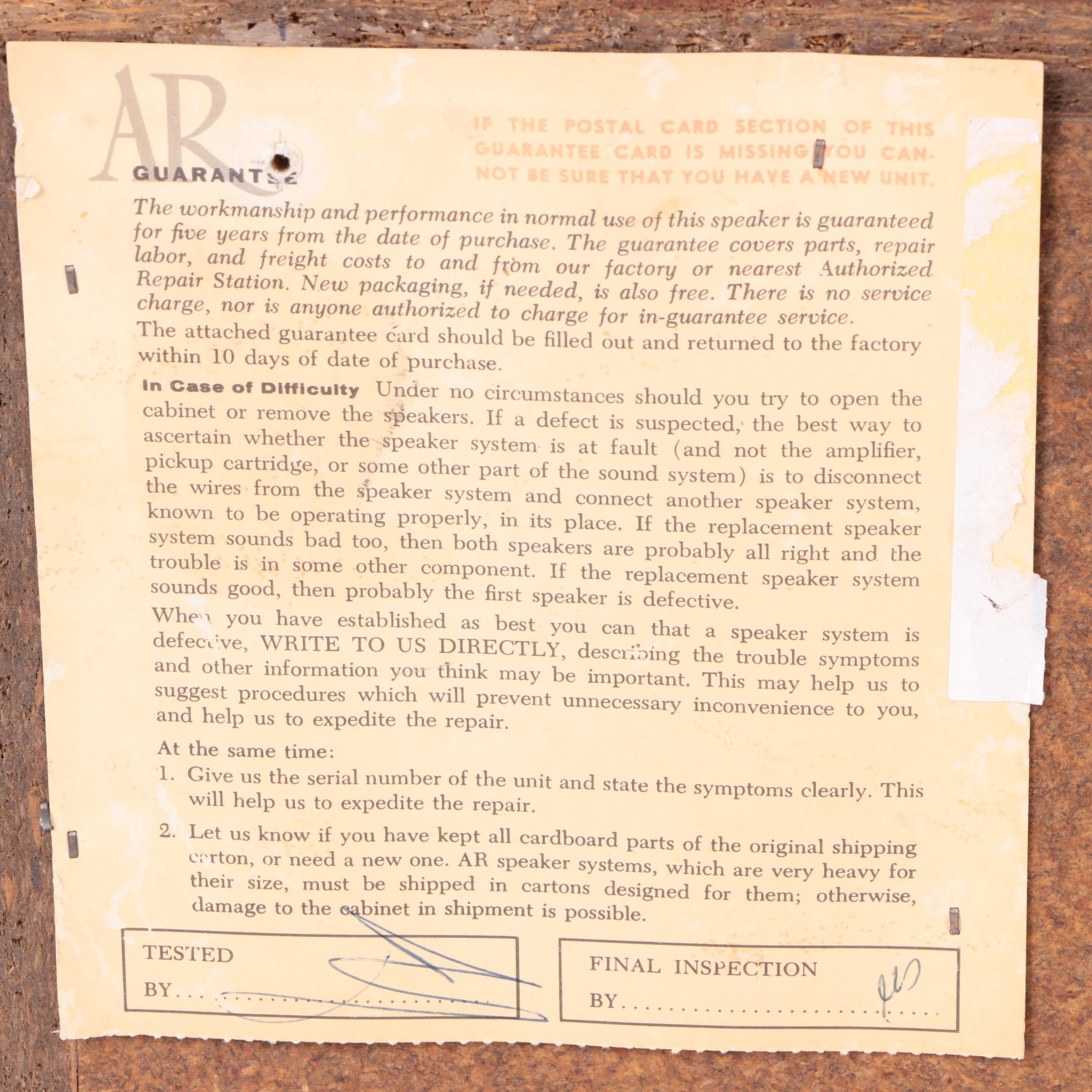 Sony Stereo Reel to Reel Recorder and Acoustic Research Speakers