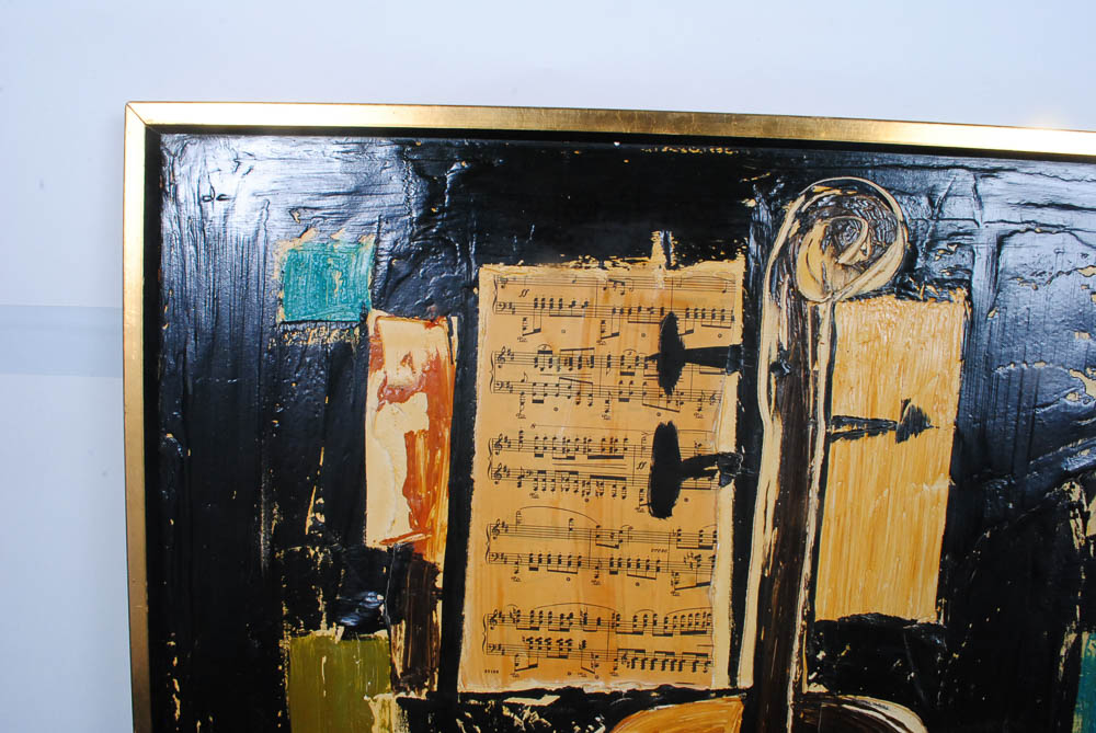 Etta Benjamin Cien Abstract Mixed Media Painting