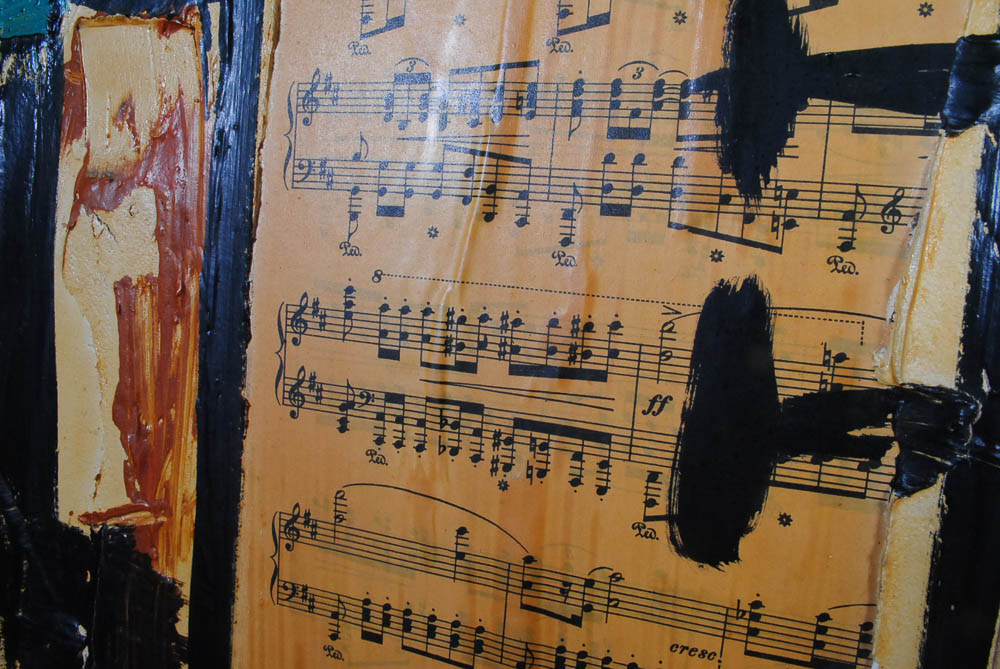 Etta Benjamin Cien Abstract Mixed Media Painting