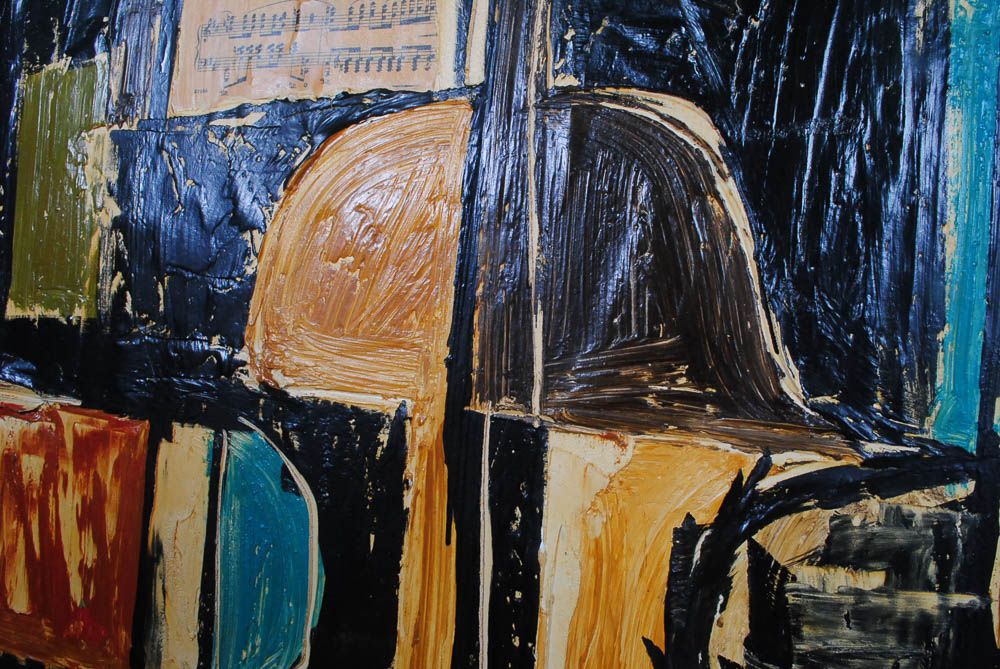 Etta Benjamin Cien Abstract Mixed Media Painting