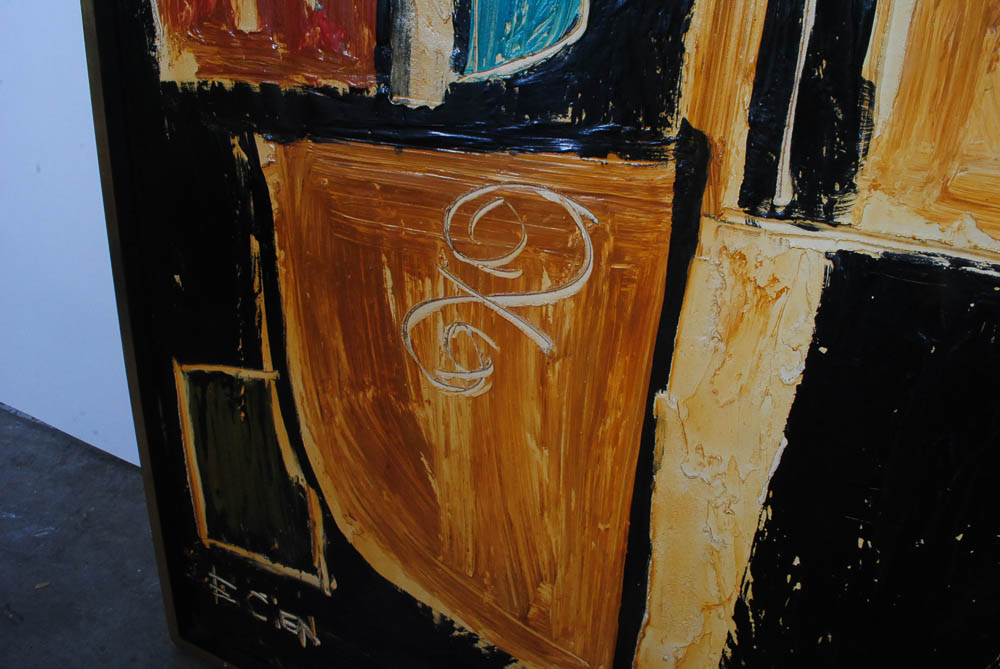 Etta Benjamin Cien Abstract Mixed Media Painting