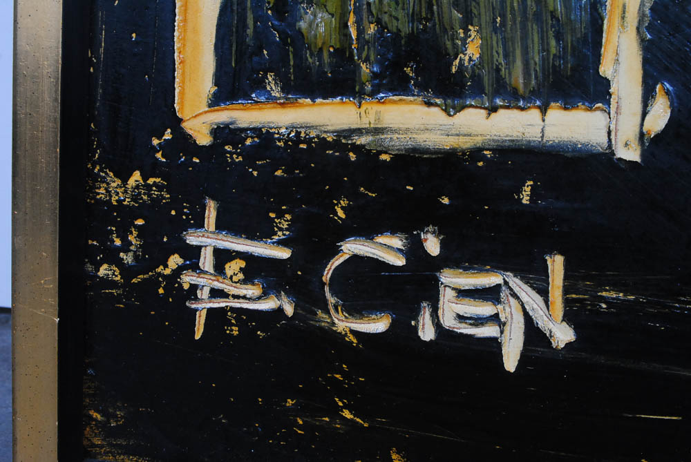 Etta Benjamin Cien Abstract Mixed Media Painting