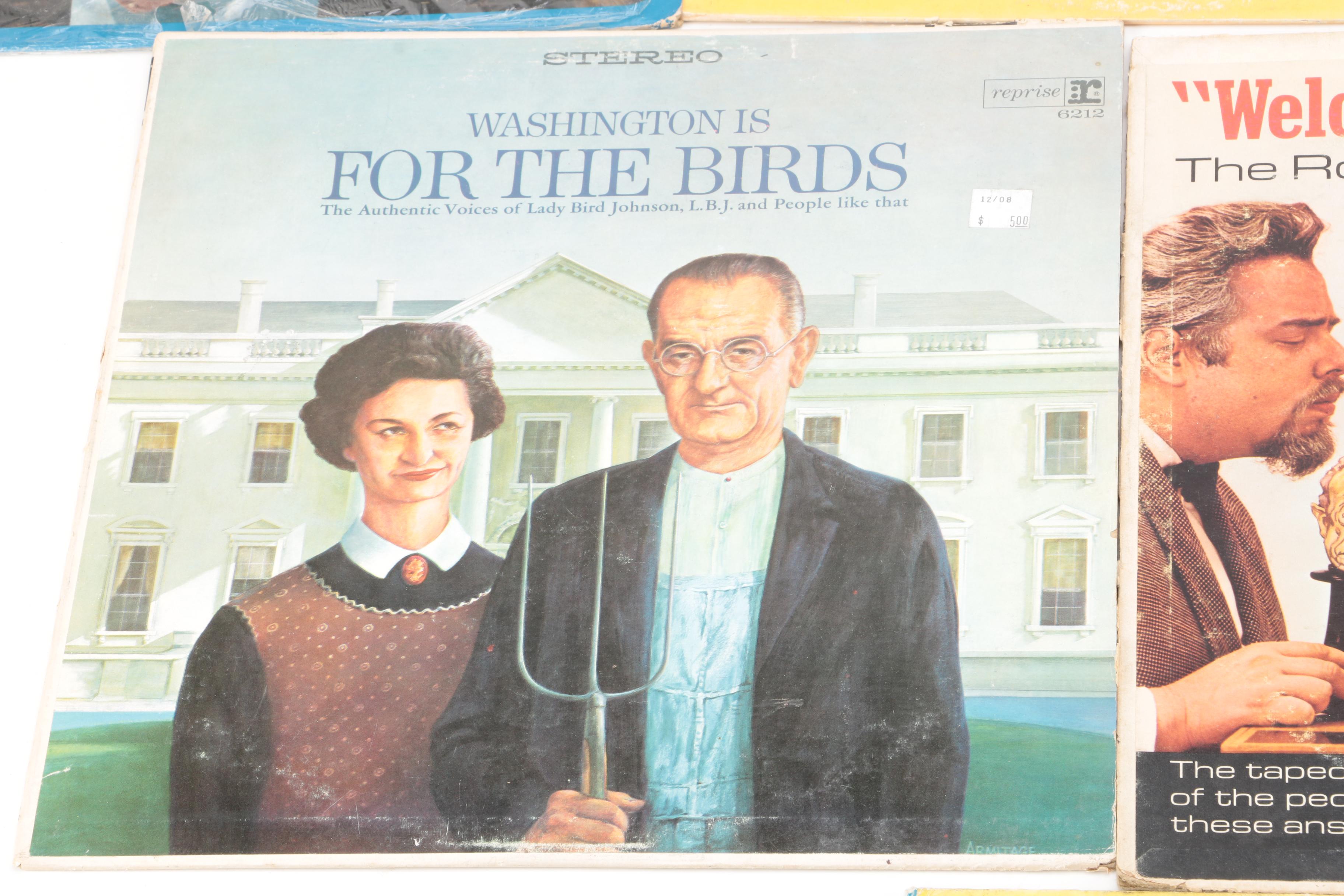 1960s Era Political Satire, Spoken Word, and Kennedy-Nixon Debates LP Records