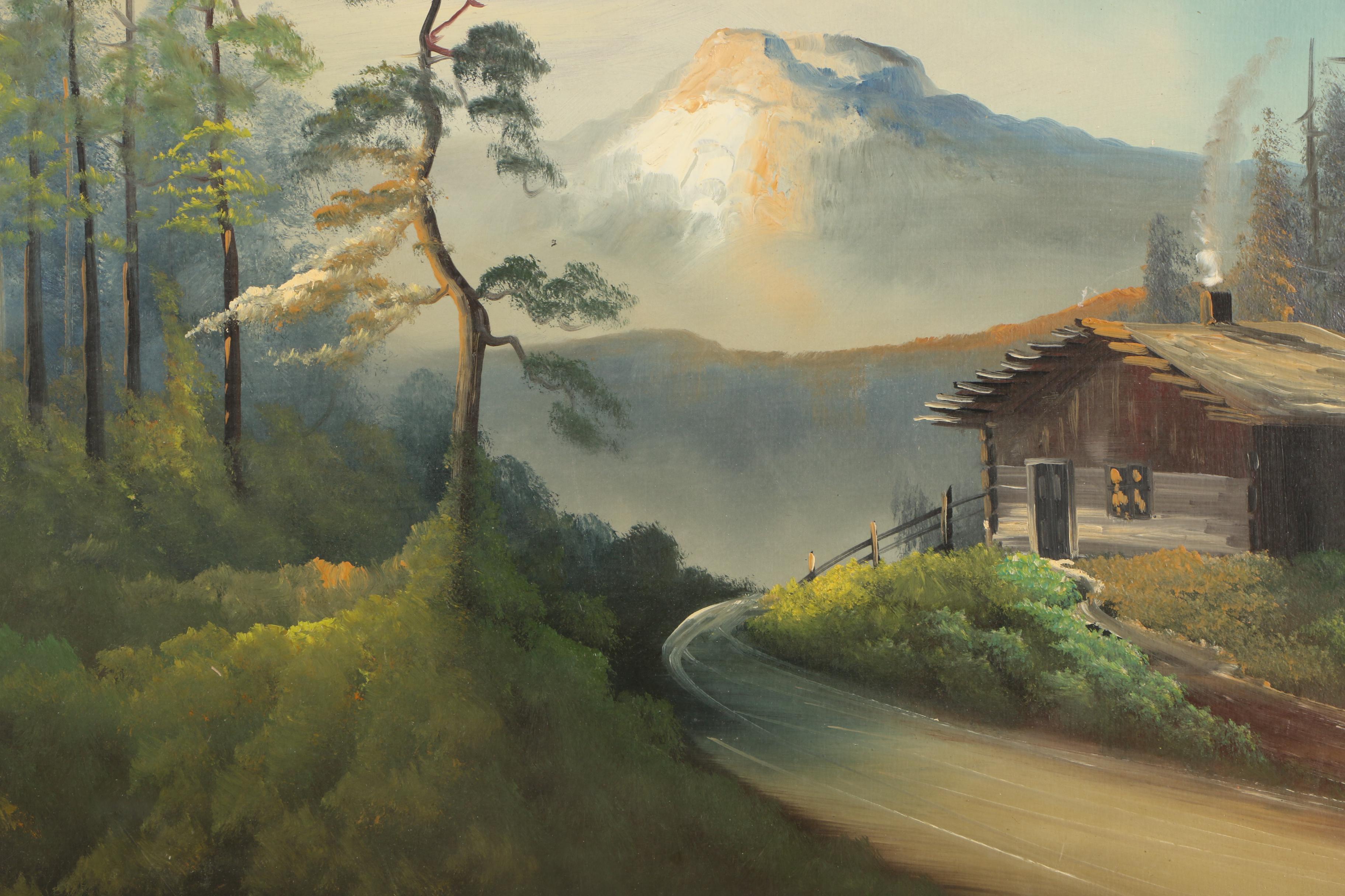 Alvah L. Browning Oil Painting "Mt. Hood, Oregon"