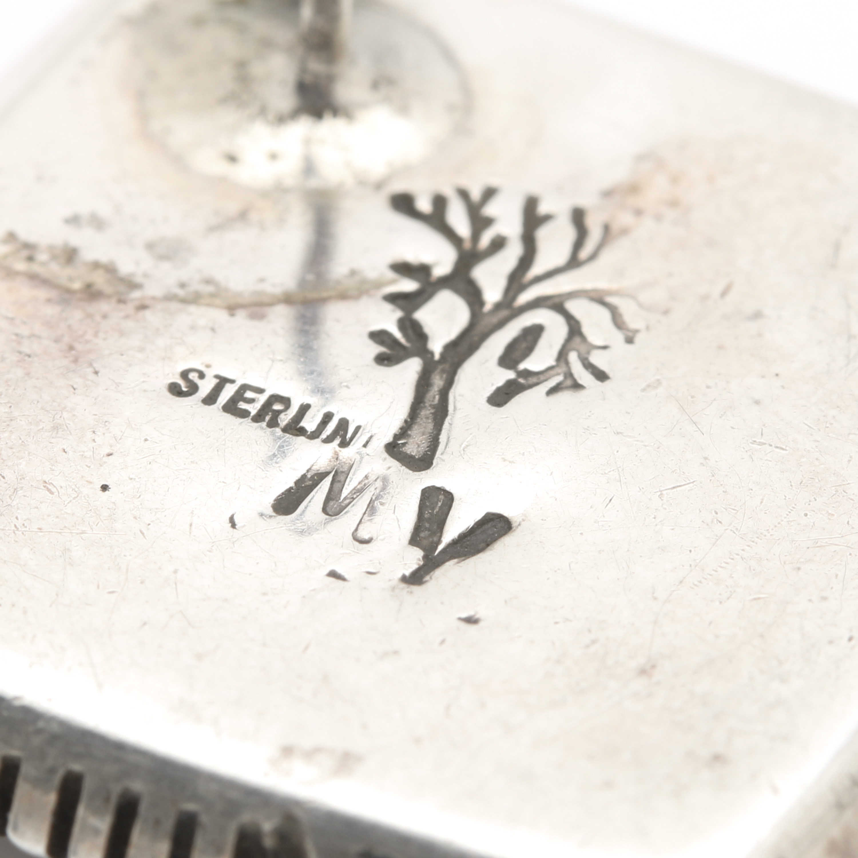 Yazzie Johnson Navajo Diné and Southwestern Style Sterling Silver Earrings