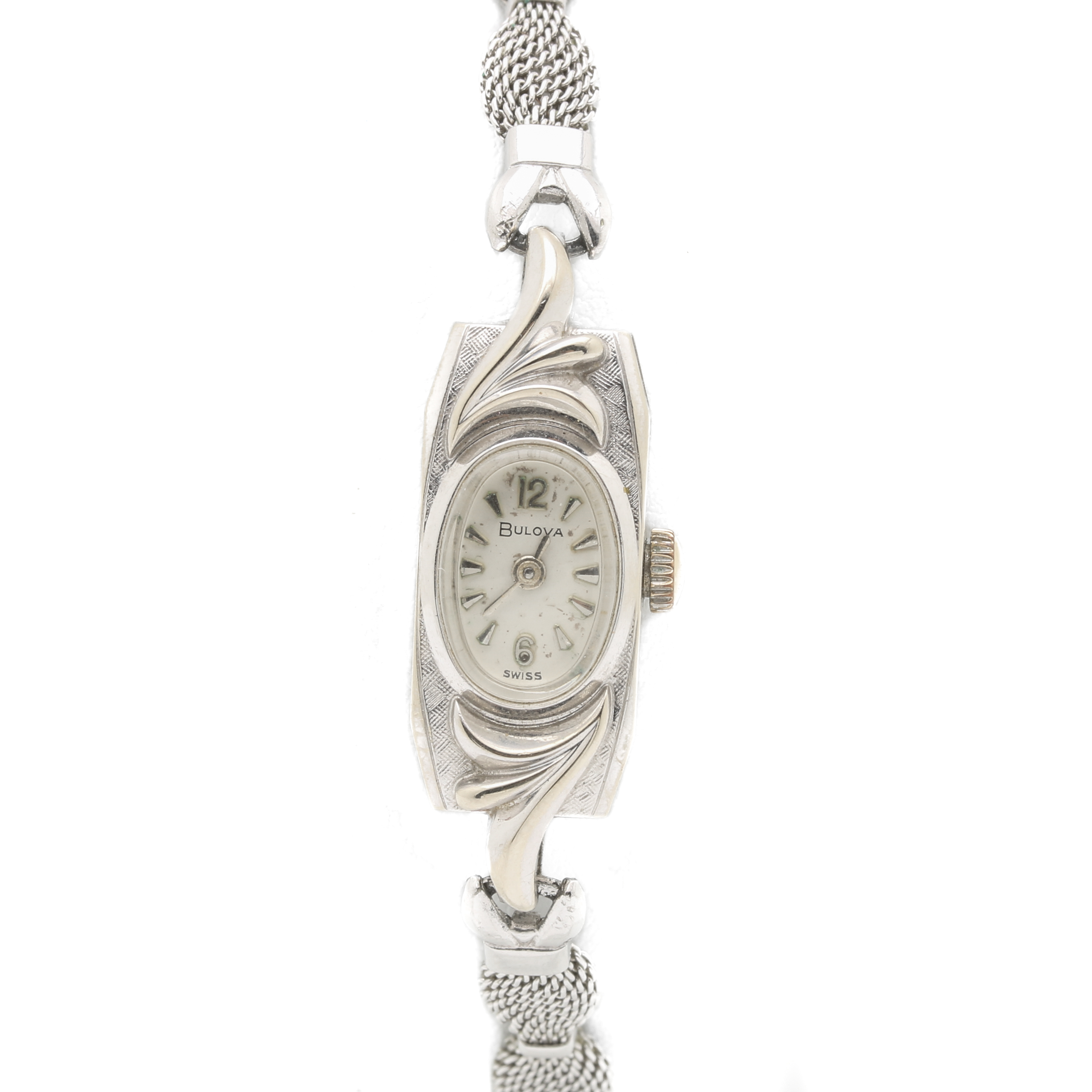 14K White Gold Bulova Watch