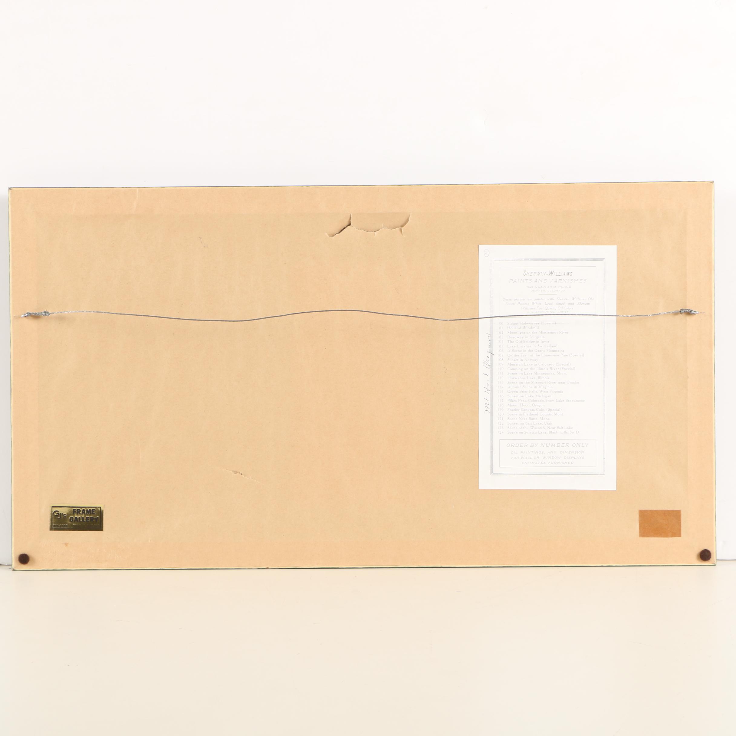 Alvah L. Browning Oil Painting "Mt. Hood, Oregon"