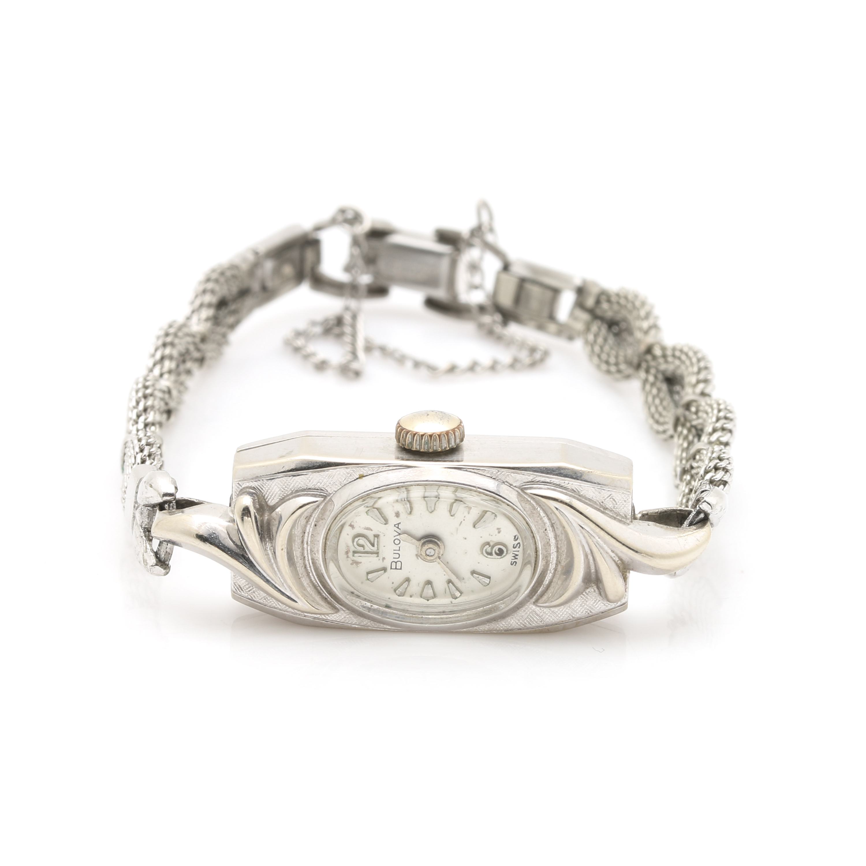 14K White Gold Bulova Watch