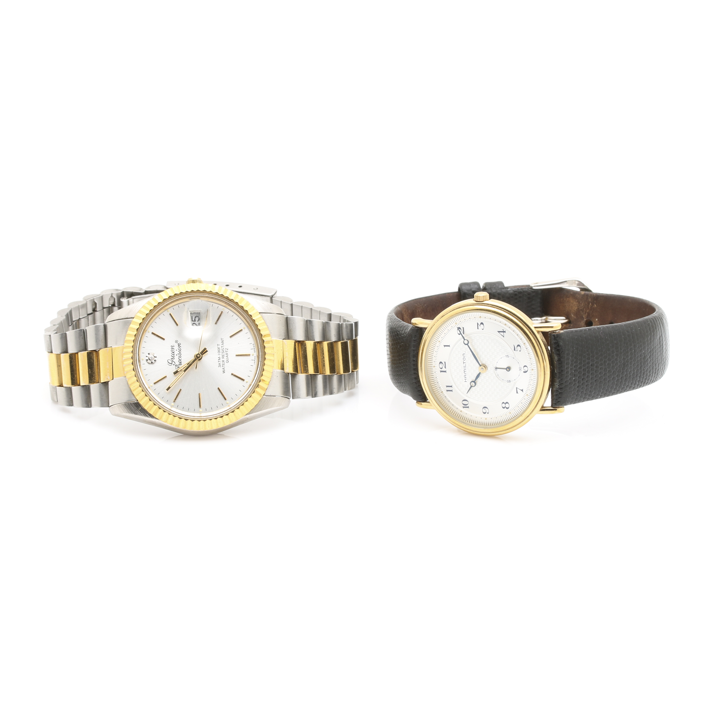 Gruen Precision and Hamilton Analog Watches