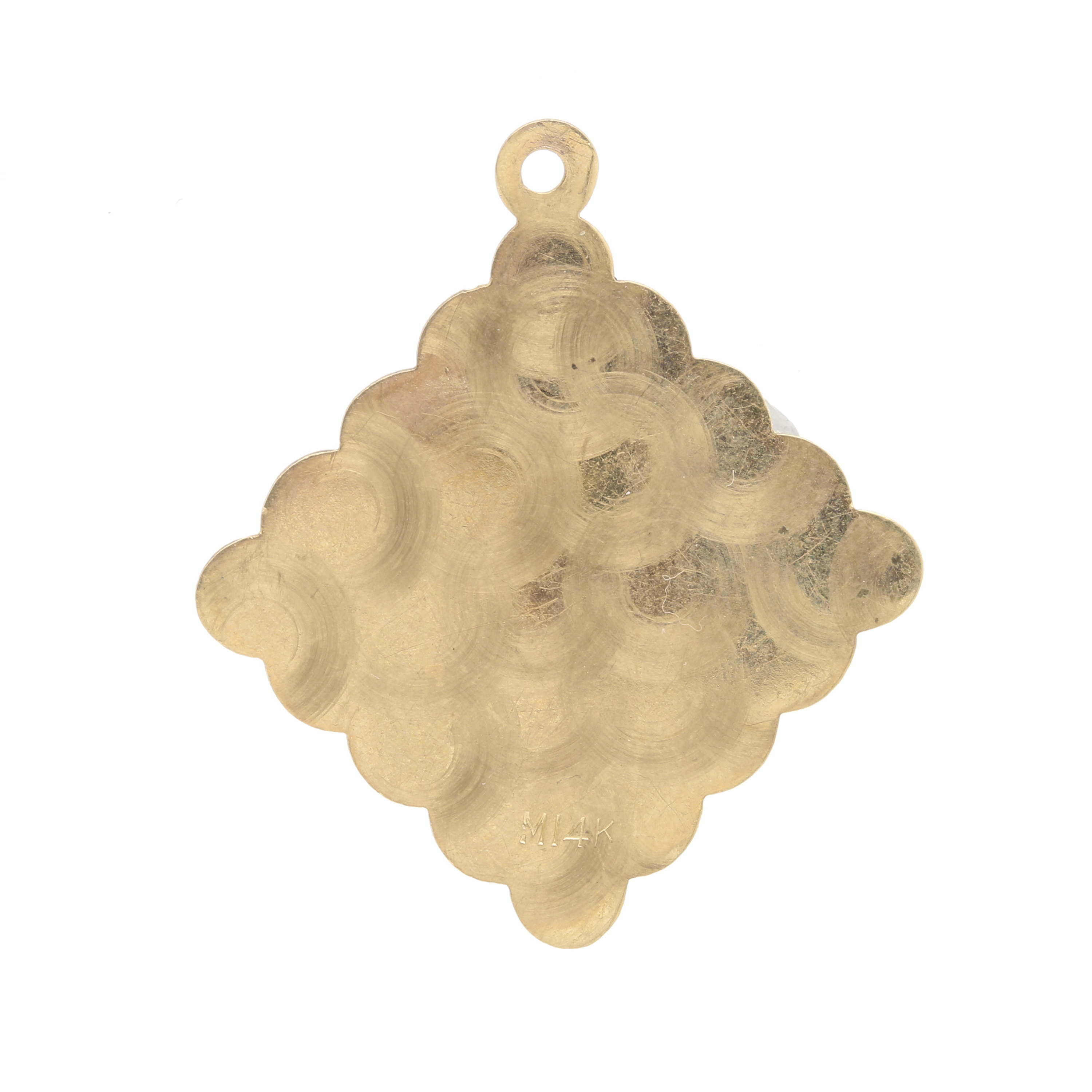 14K Yellow Gold Red Glass Graduation Day Charm