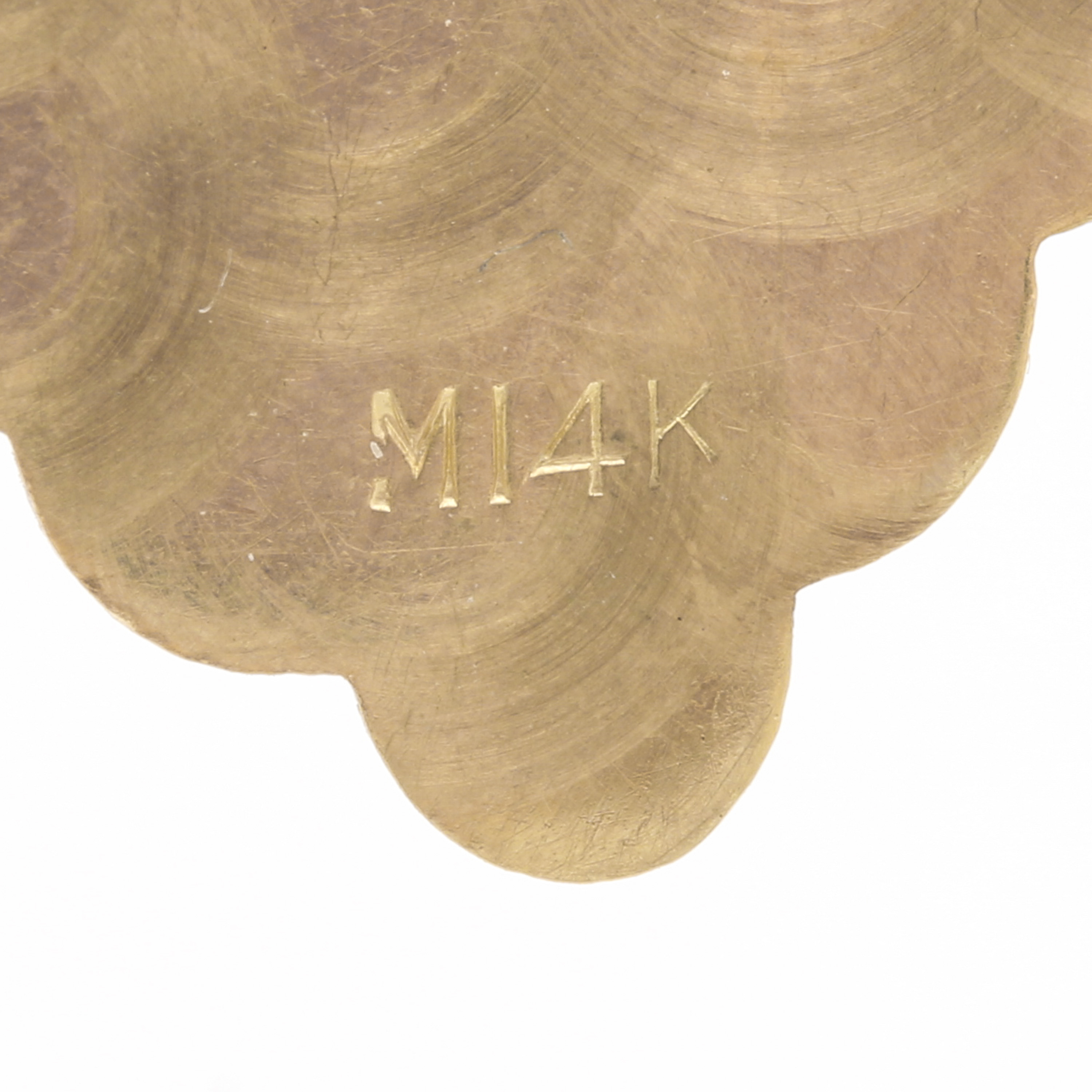 14K Yellow Gold Red Glass Graduation Day Charm