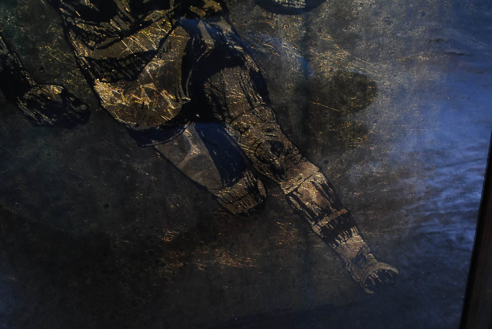 Jack White Commissioned Gold Leaf Portrait on Paper of Julius Erving