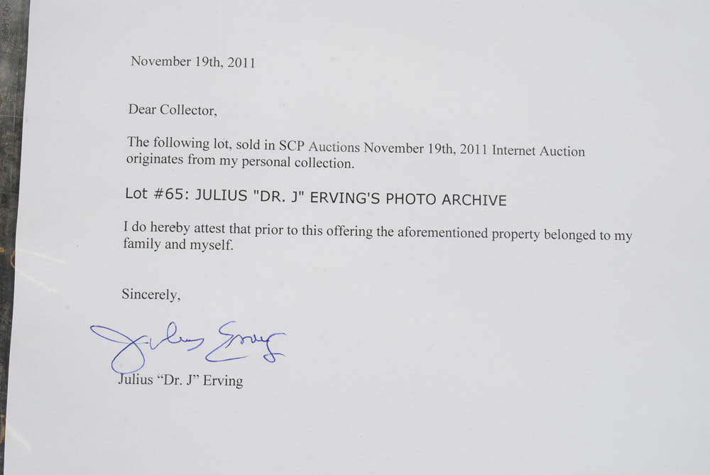 Jack White Commissioned Gold Leaf Portrait on Paper of Julius Erving