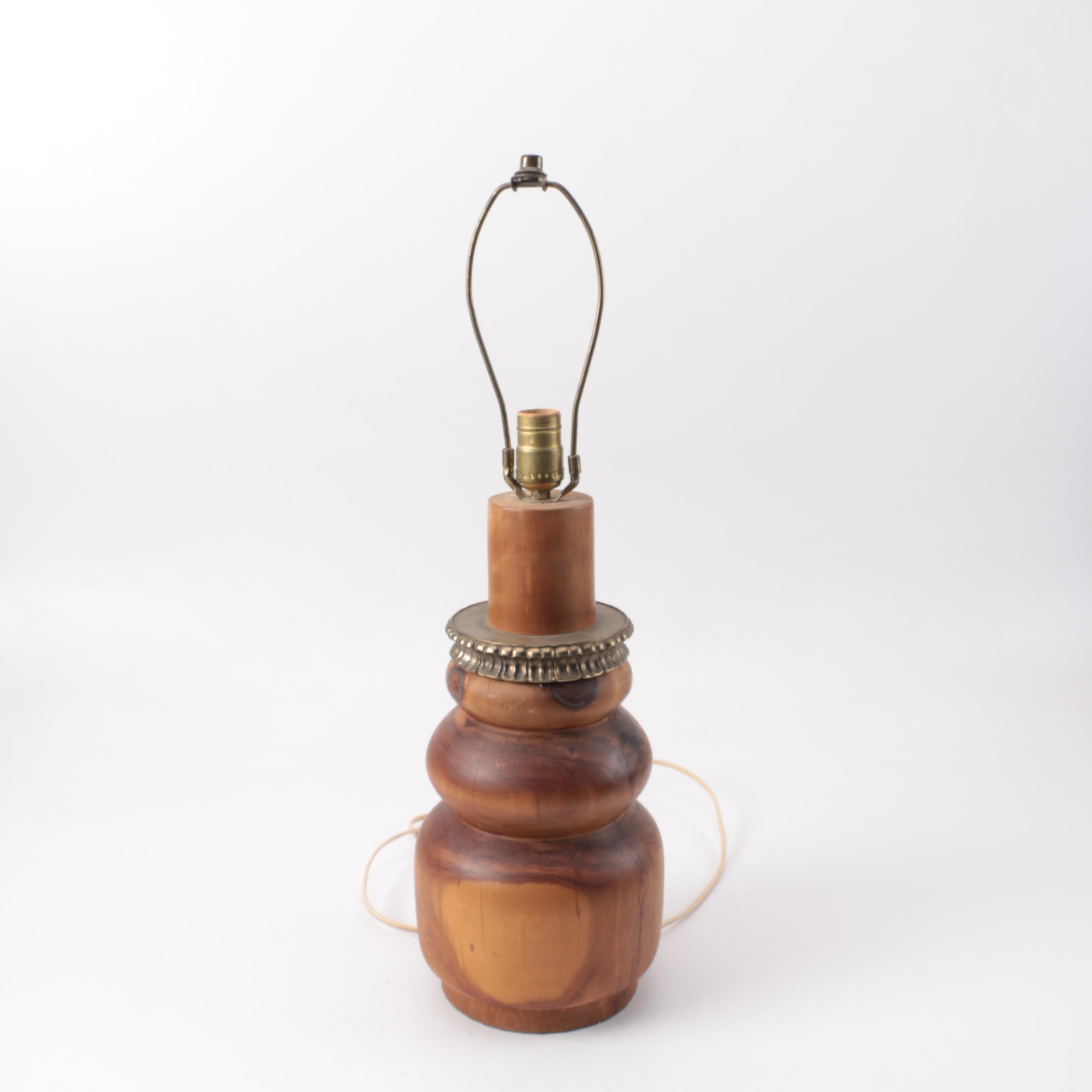 Turned Wood Accent Lamp
