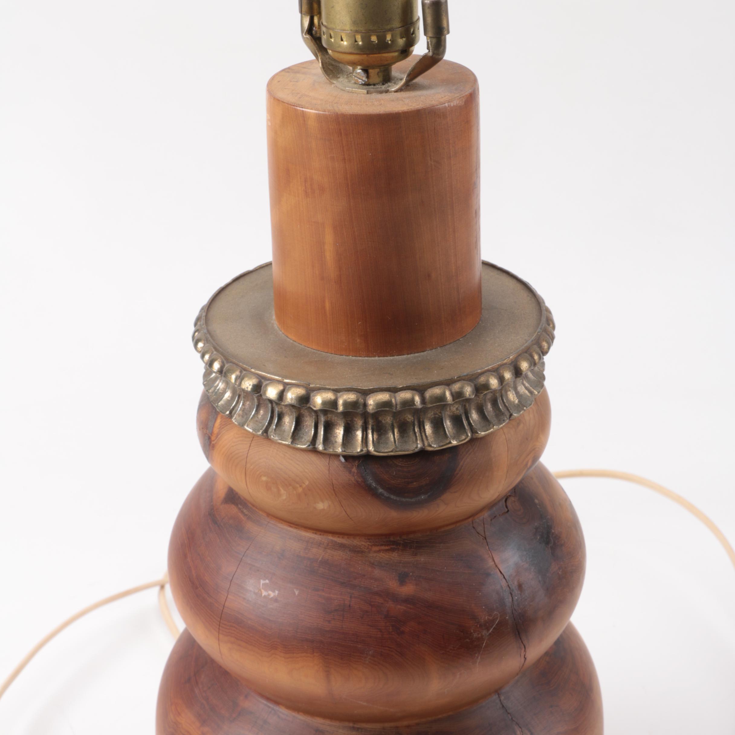 Turned Wood Accent Lamp