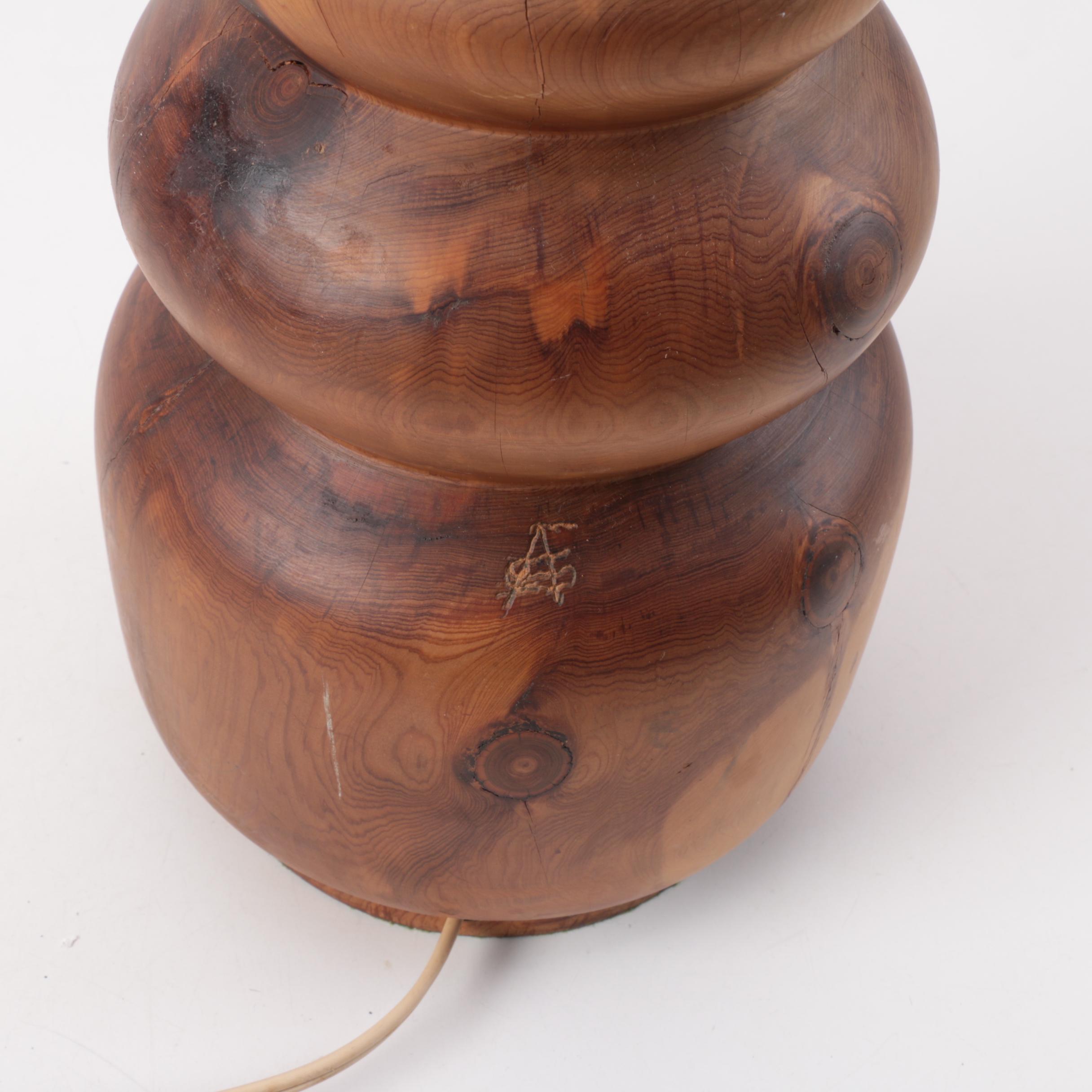 Turned Wood Accent Lamp