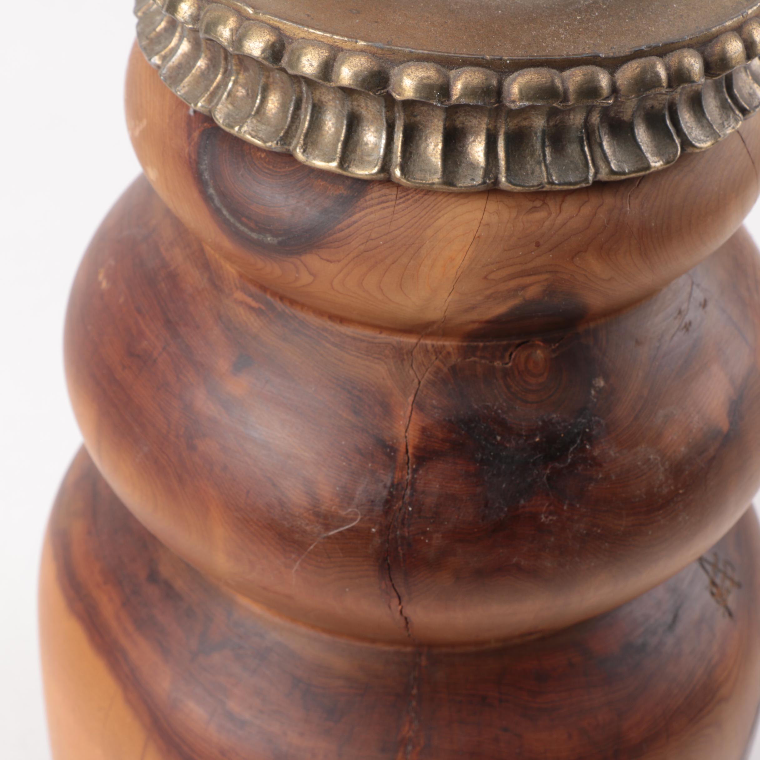 Turned Wood Accent Lamp