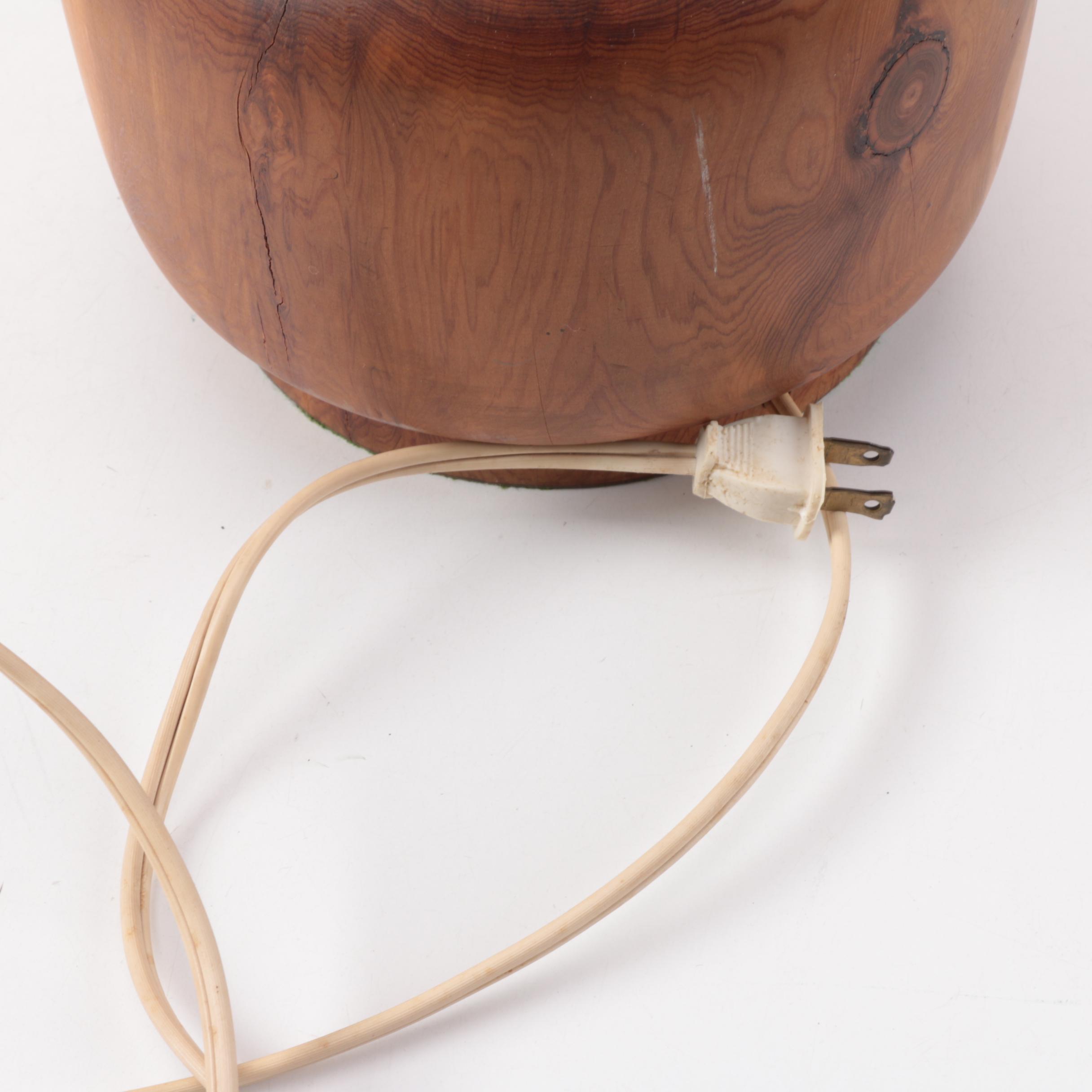 Turned Wood Accent Lamp