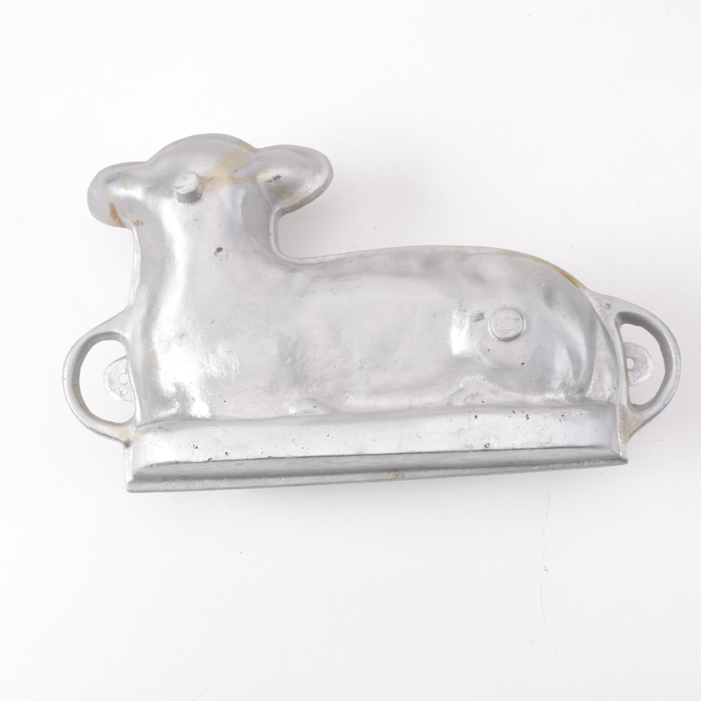 Antique Apple Peeler and Lamb Chocolate Mold