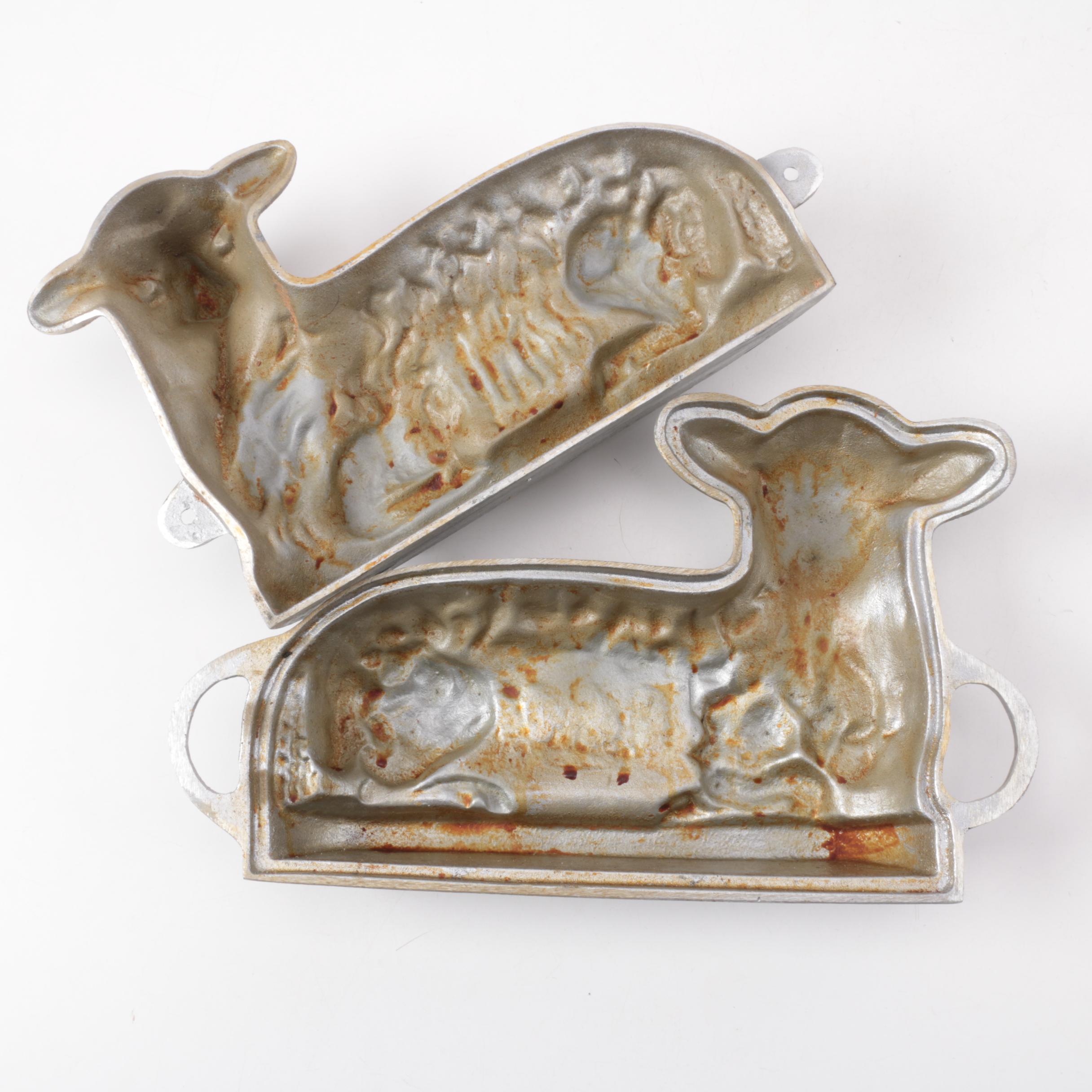 Antique Apple Peeler and Lamb Chocolate Mold