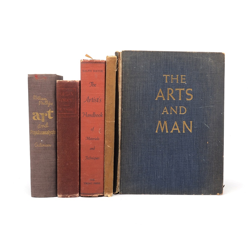 Collection of Vintage Books on Art and the Arts