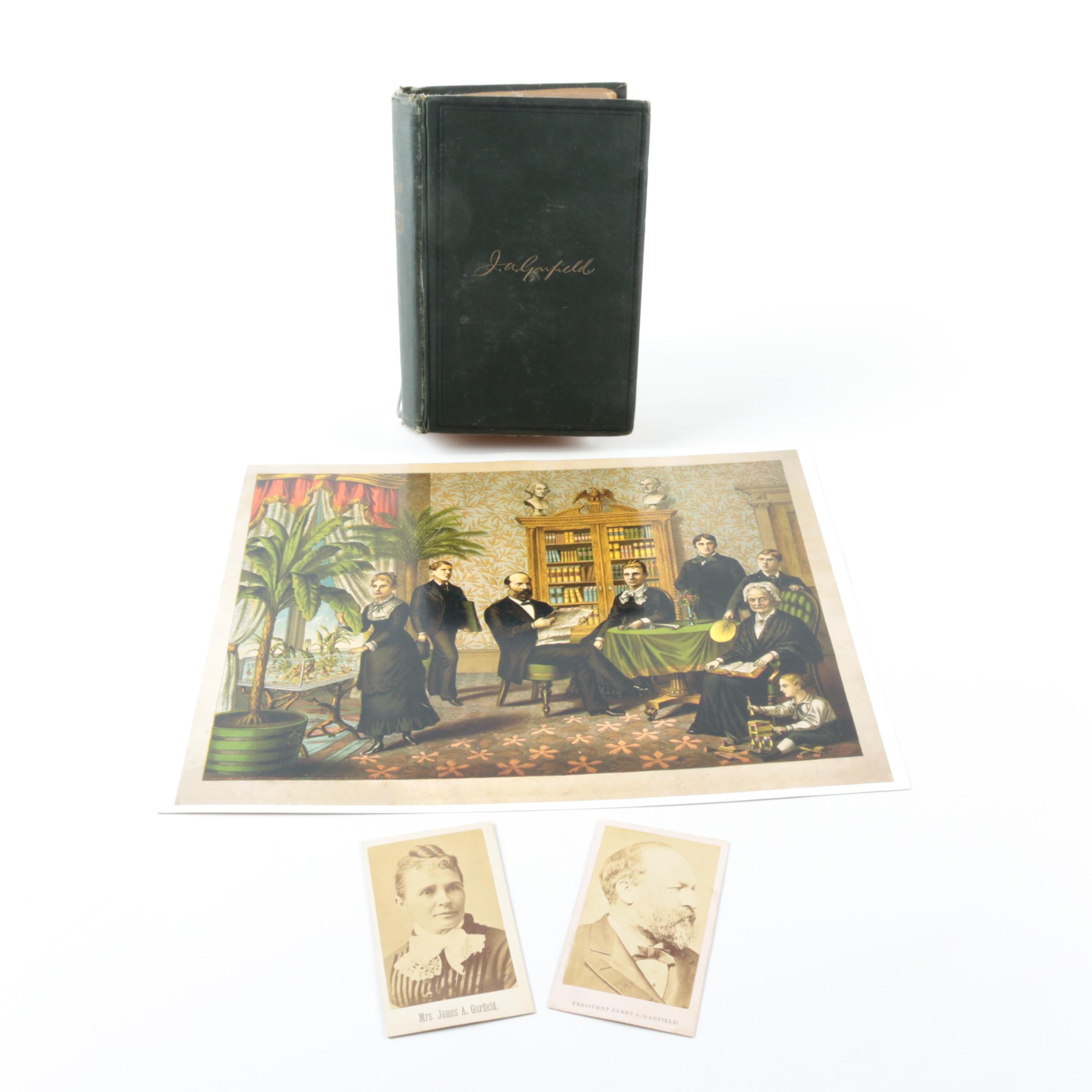 Antique President James Garfield and First Lady Lucretia Garfield Memorabilia