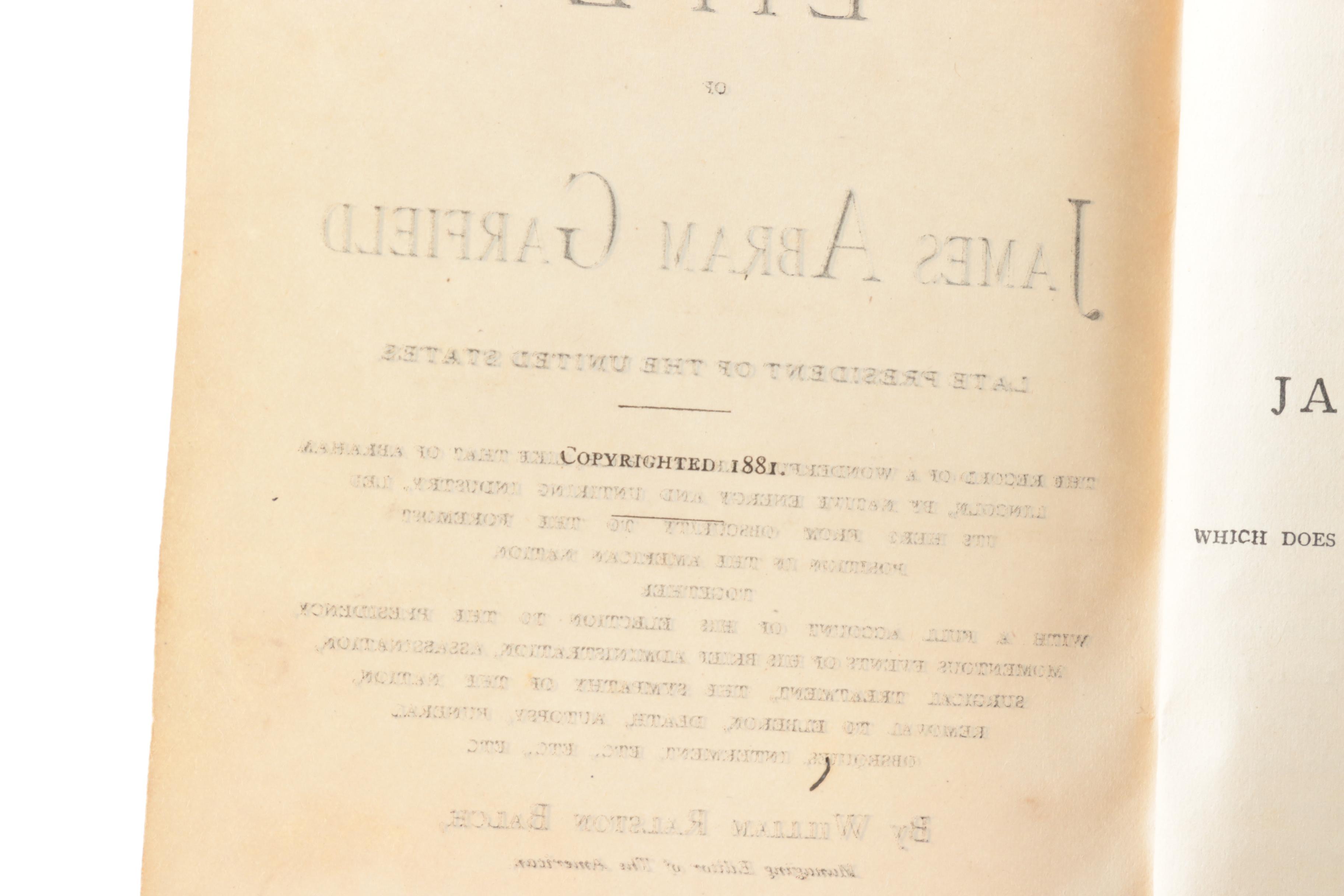 Antique President James Garfield and First Lady Lucretia Garfield Memorabilia