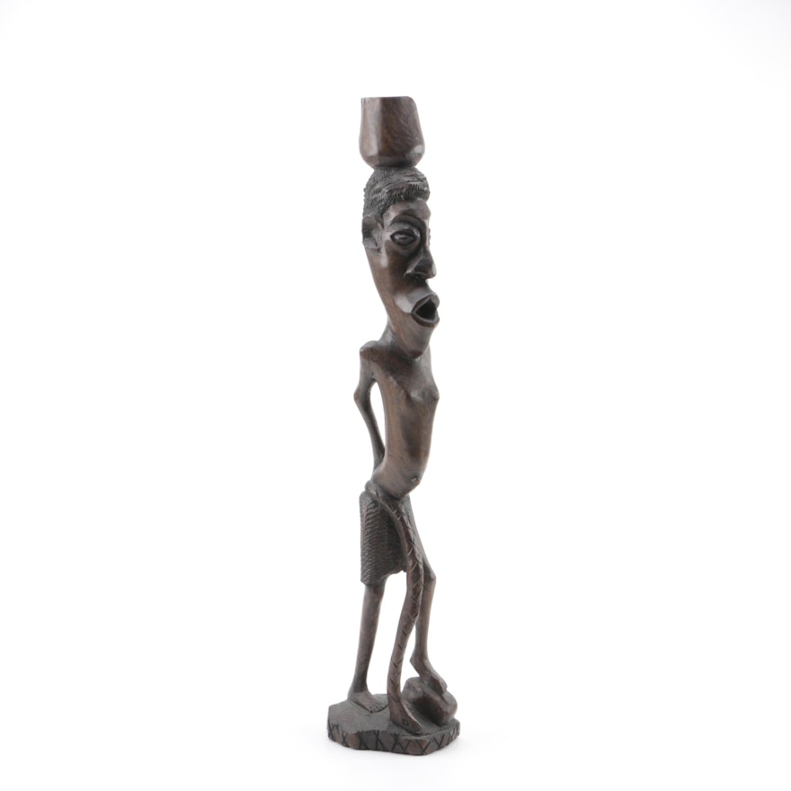 East African Style Carved Wood Figure