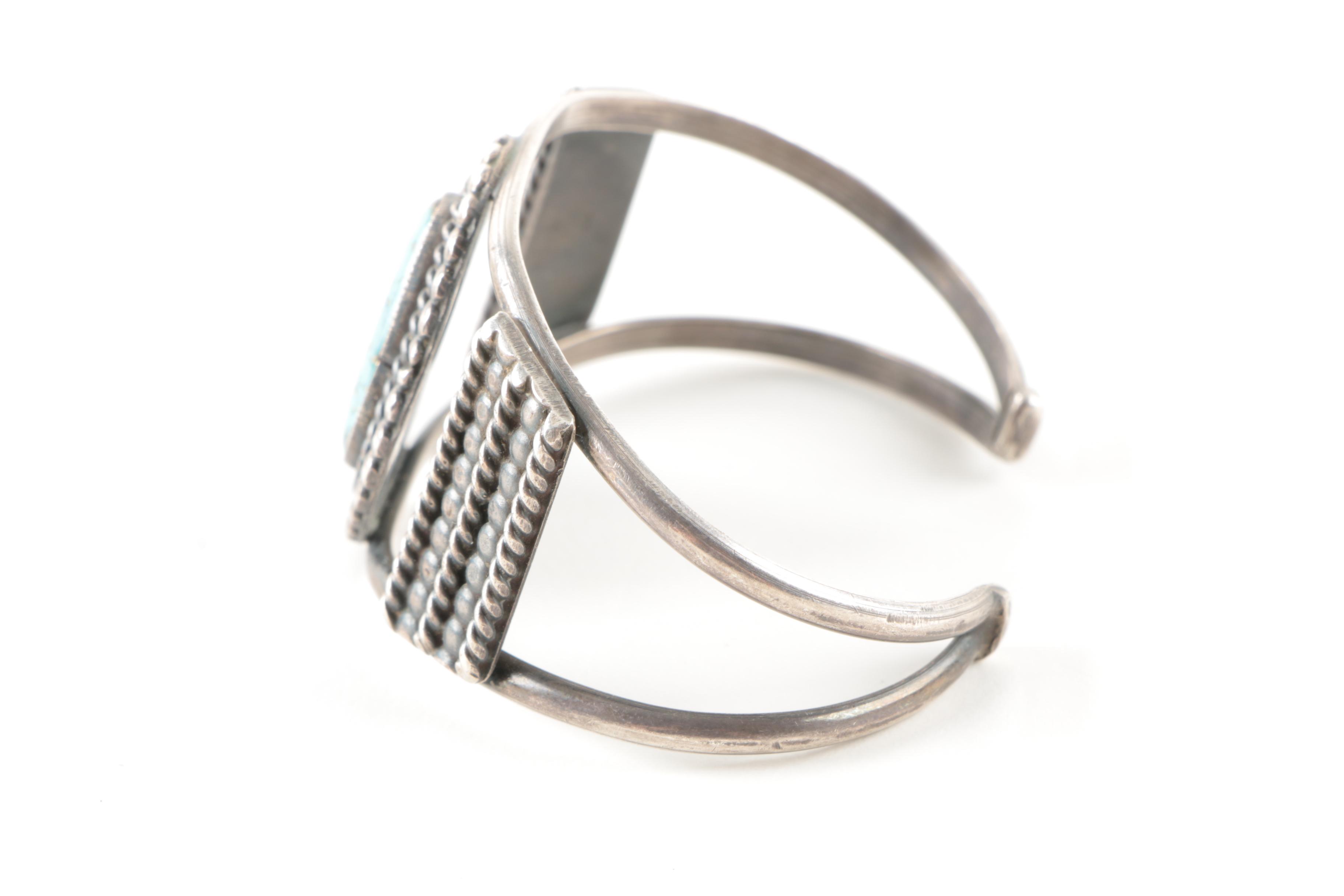 Sterling Silver Jewelry Including Southwestern Style Pieces with Turquoise