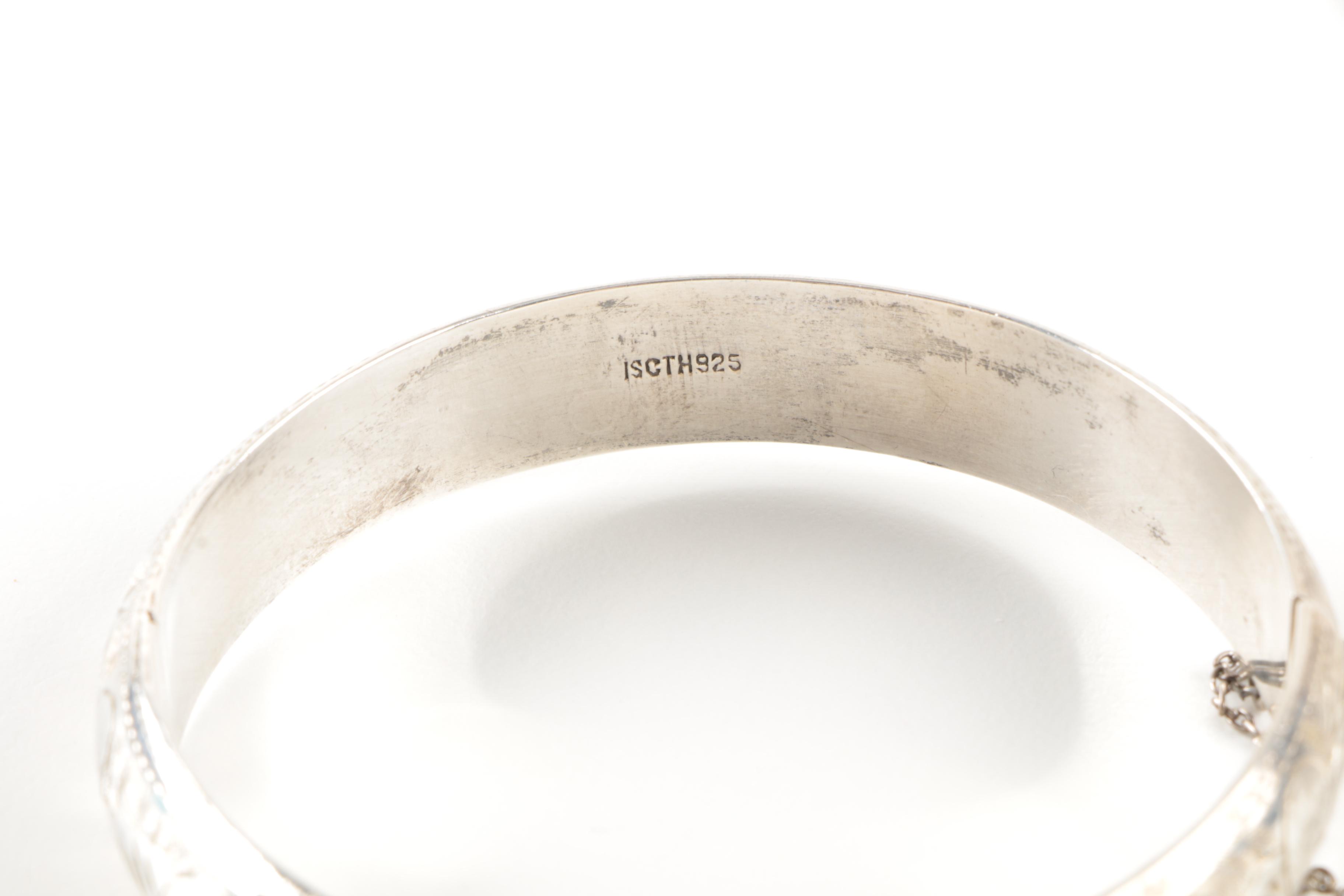 Sterling Silver Jewelry Including Southwestern Style Pieces with Turquoise