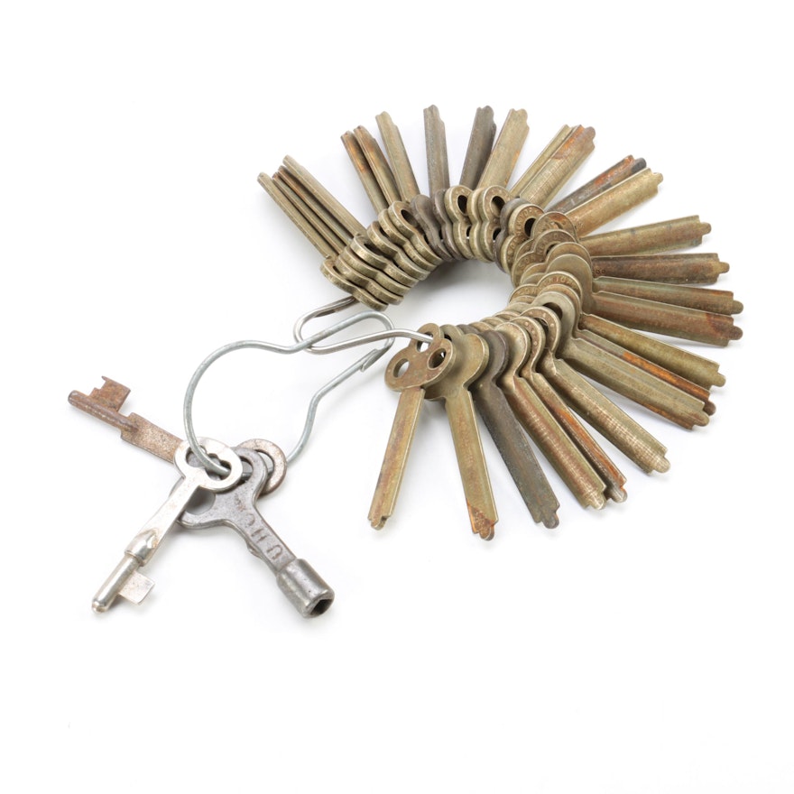 Keyring of Vintage and Antique Keys