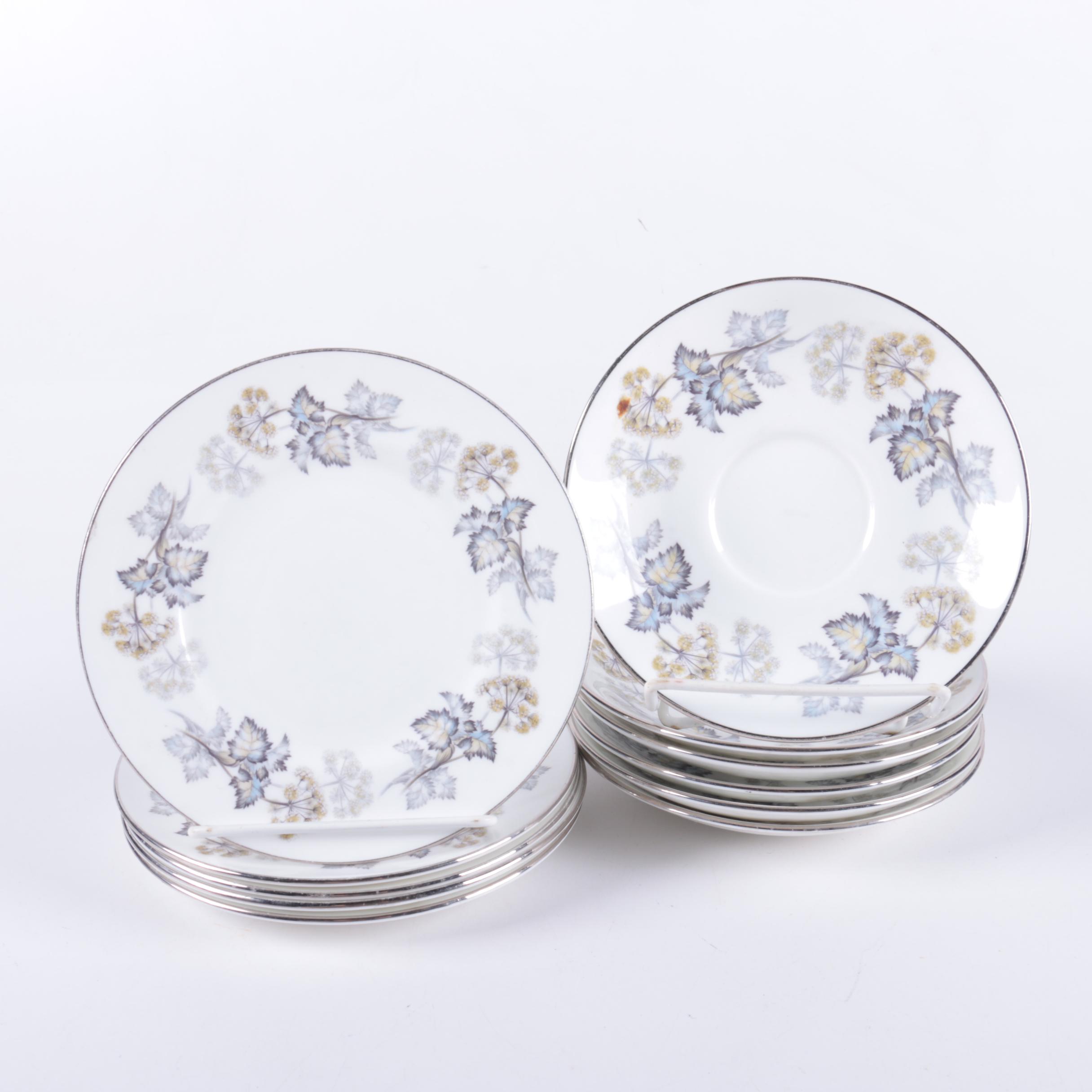 Circa 1940s Coalport "Camelot" Bone China Plates