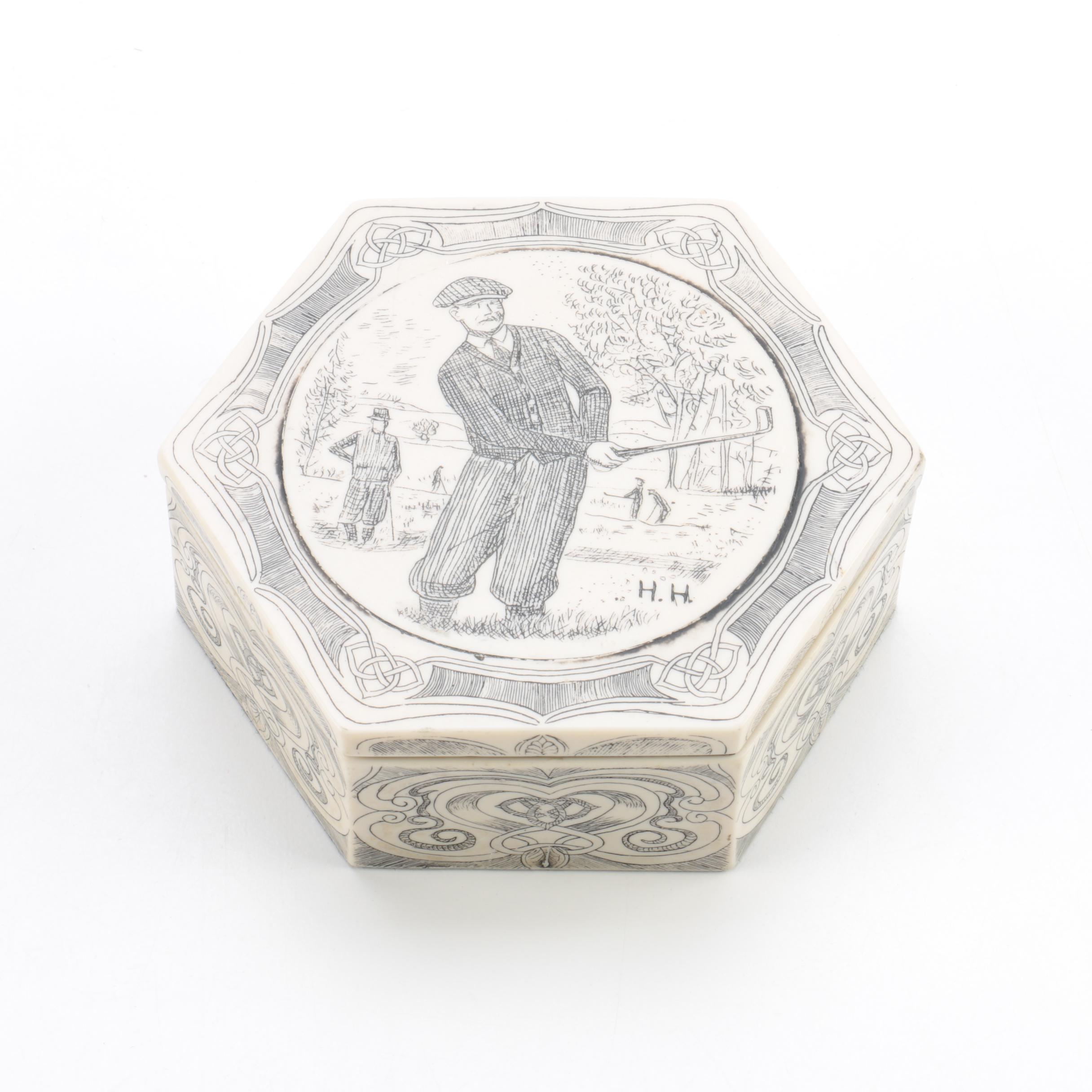 Golf Themed Trinket Box