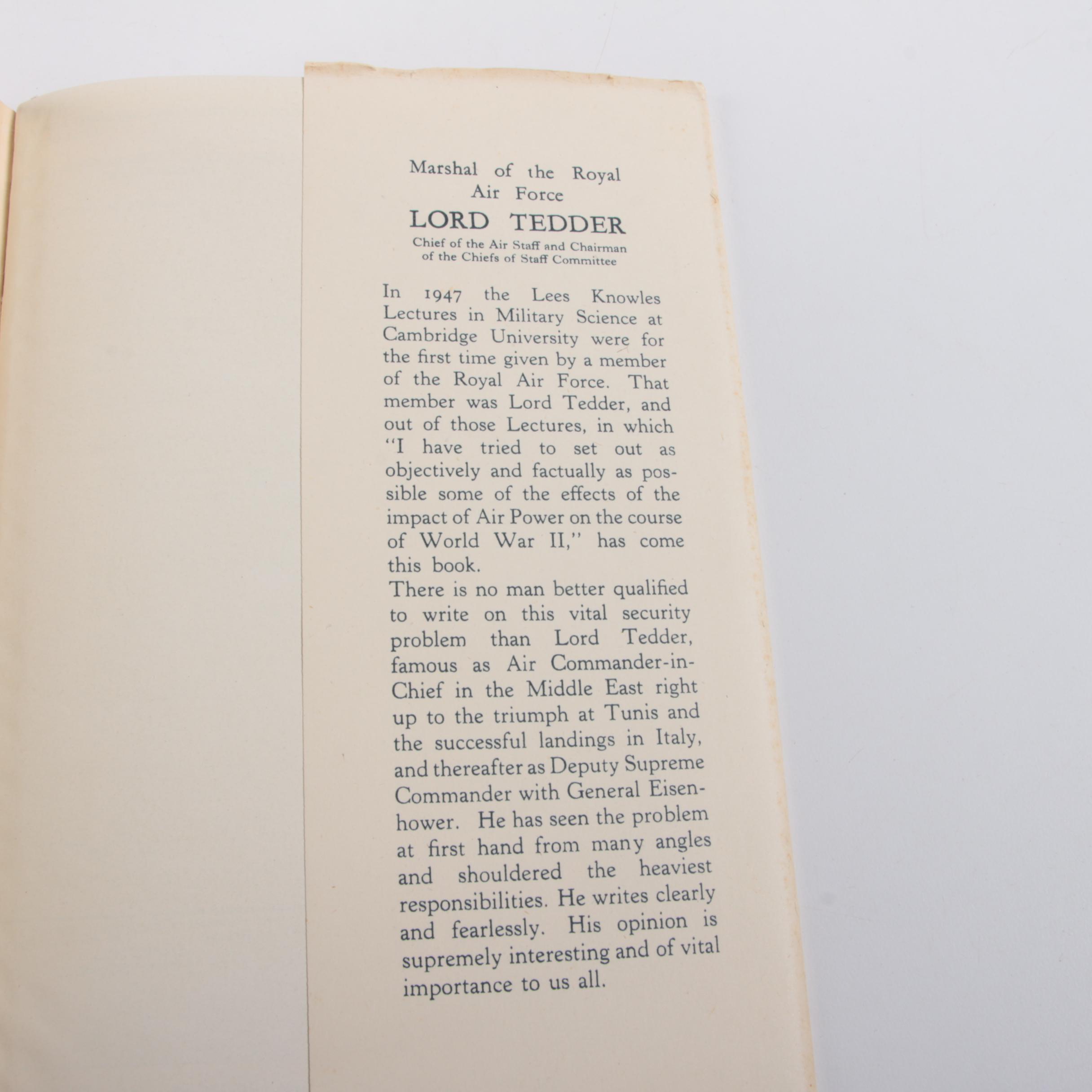 "Air Power in War" by Lord Fedder