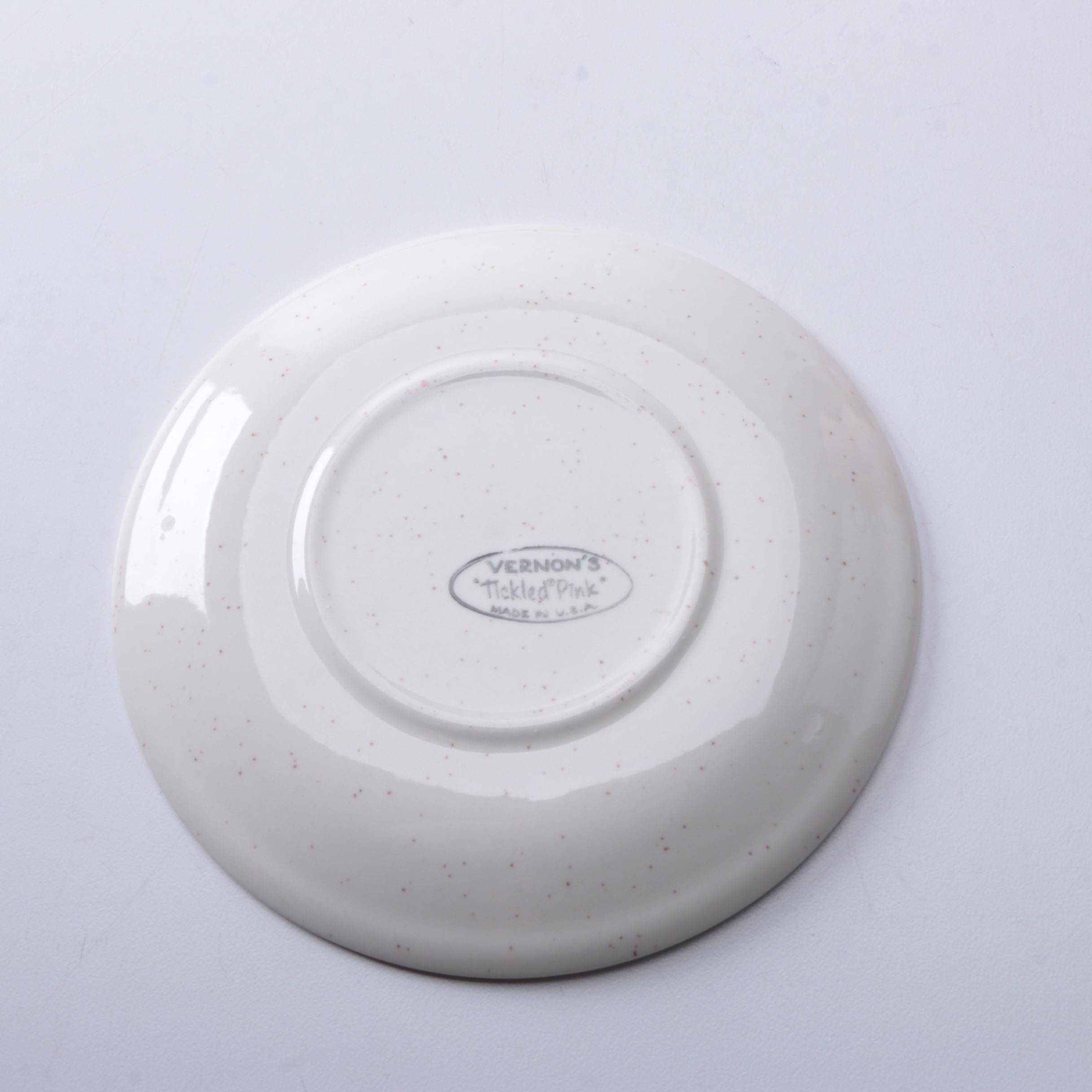 Mid Century Vernon's "Tickled Pink" Tableware