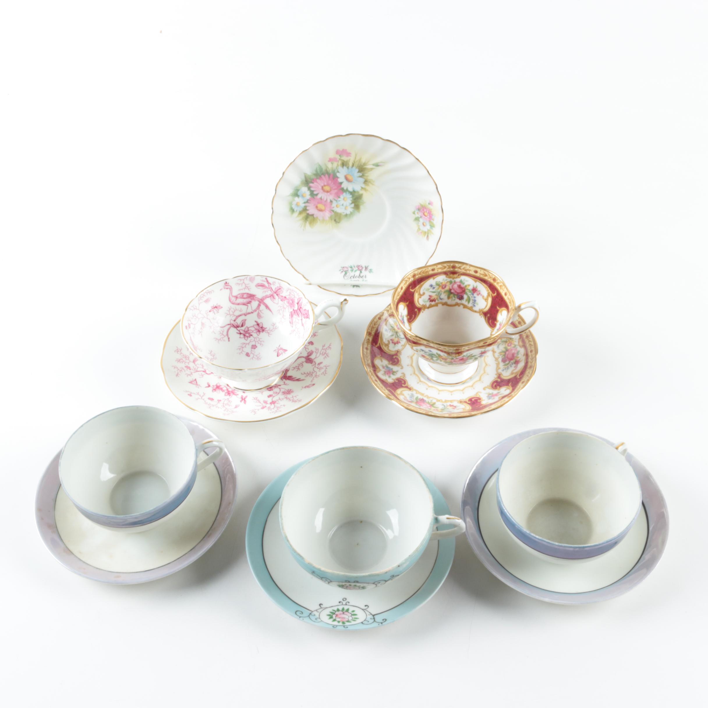 Coalpoart "Cairo" and Other Teacups and Saucers